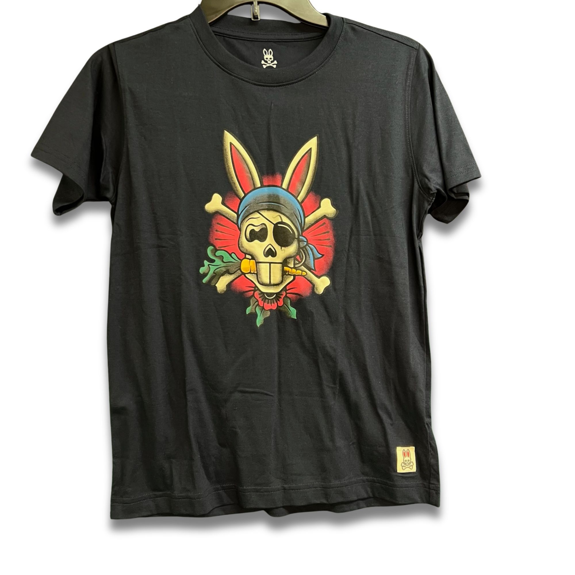 Psycho Bunny Psycho Bunny Mens Marlo Bunny Graphic Tee Black 100% Pima Co Size US L / EU 52-54 / 3 - 2 Thumbnail