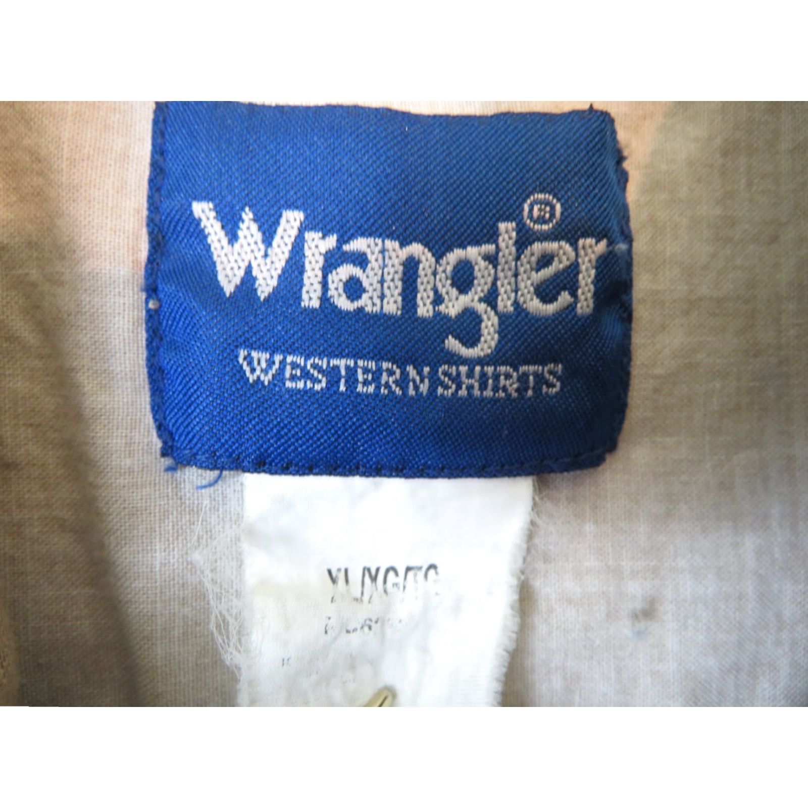 Wrangler VINTAGE Wrangler Western wear XL plaid shirt, pearl snap, short sleeve, tan, 1990s, Men, Button-Up, Western Size US XL / EU 56 / 4 - 4 Thumbnail
