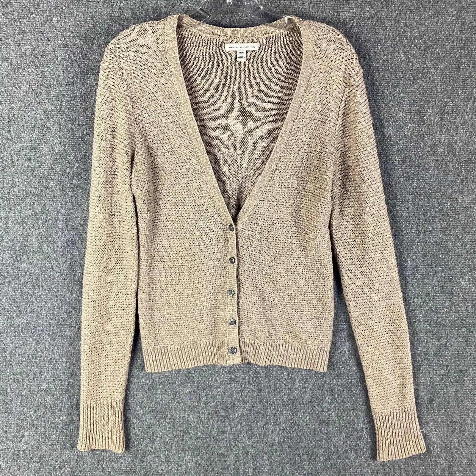 American Eagle Outfitters American Eagle Cardigan Women's Medium Knit V-Neck Glitter Size M / US 6-8 / IT 42-44 - 1 Thumbnail