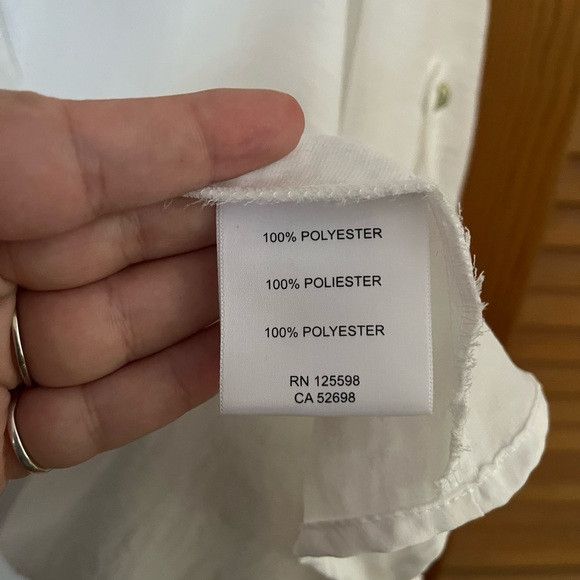 Ellen Tracy Ellen Tracy Sheer Top roll tab sleeve in white size large Size L / US 10 / IT 46 - 5 Thumbnail