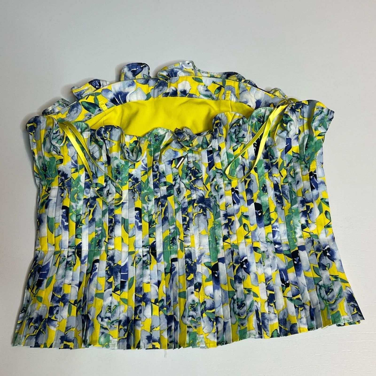 White House Black Market white house black market pleated floral bustier top Size M / US 6-8 / IT 42-44 - 13 Thumbnail