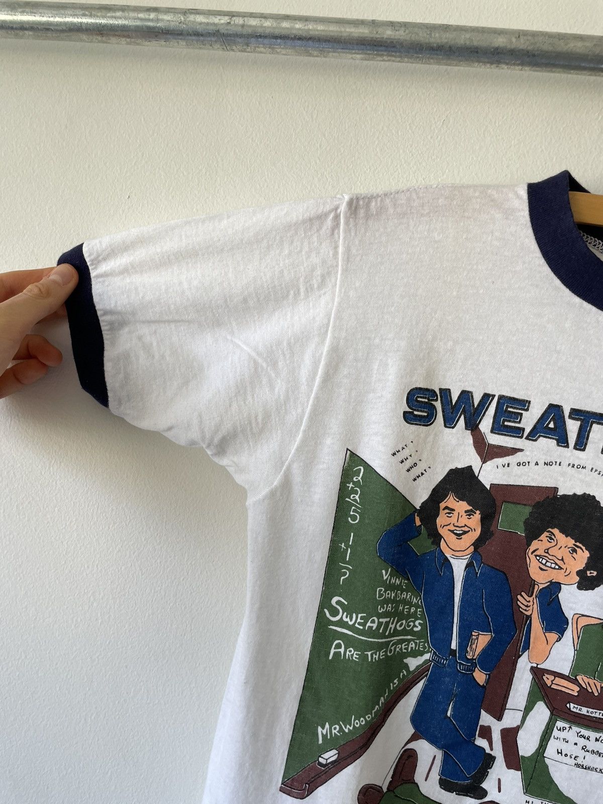 Vintage Vintage 1976 Sweathogs TV Show Ringer tee Size US L / EU 52-54 / 3 - 7 Thumbnail
