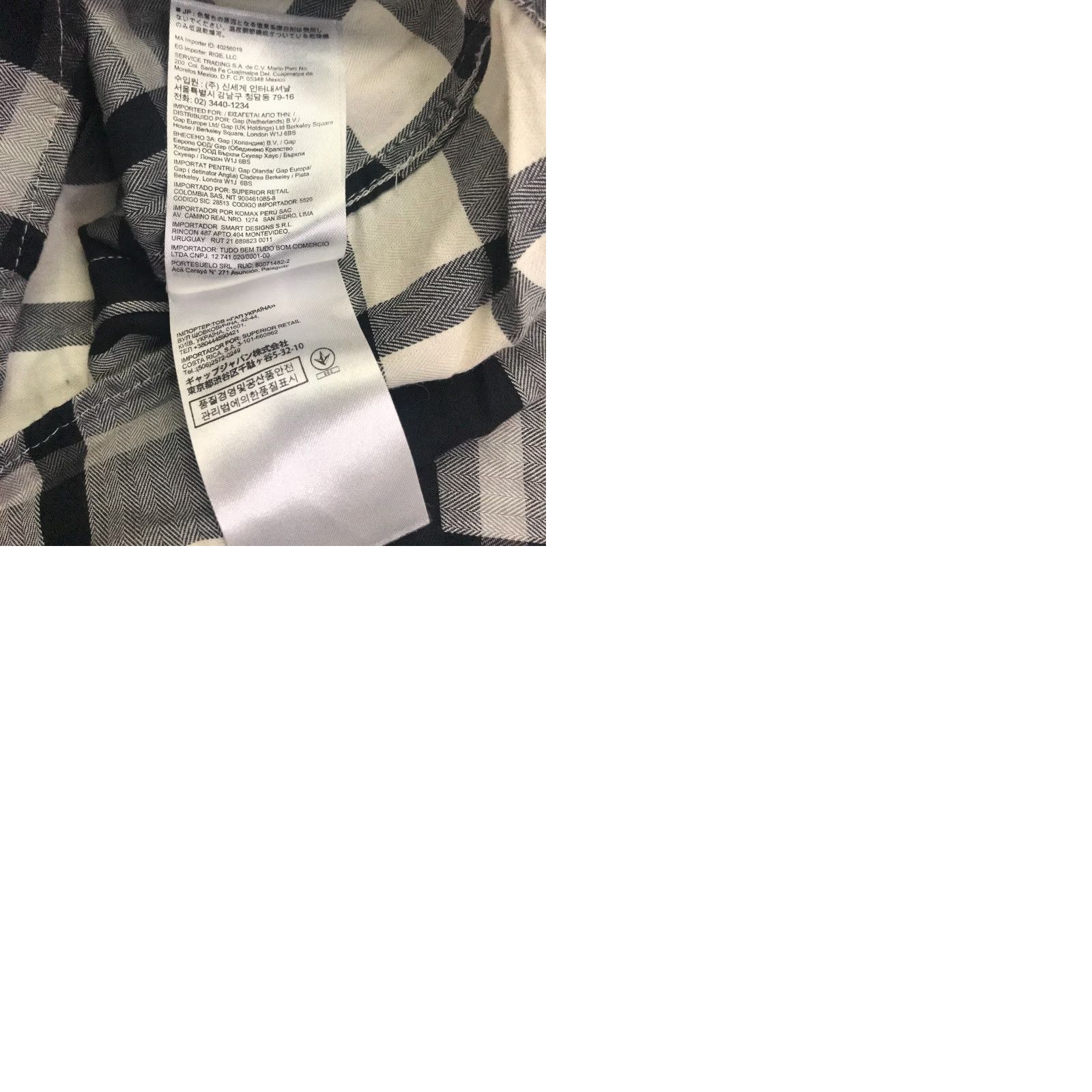 Banana Republic Banana Republic Shirt Womens Small Black Grey Plaid Button Up Top Soft-Wash Size S / US 4 / IT 40 - 9 Thumbnail