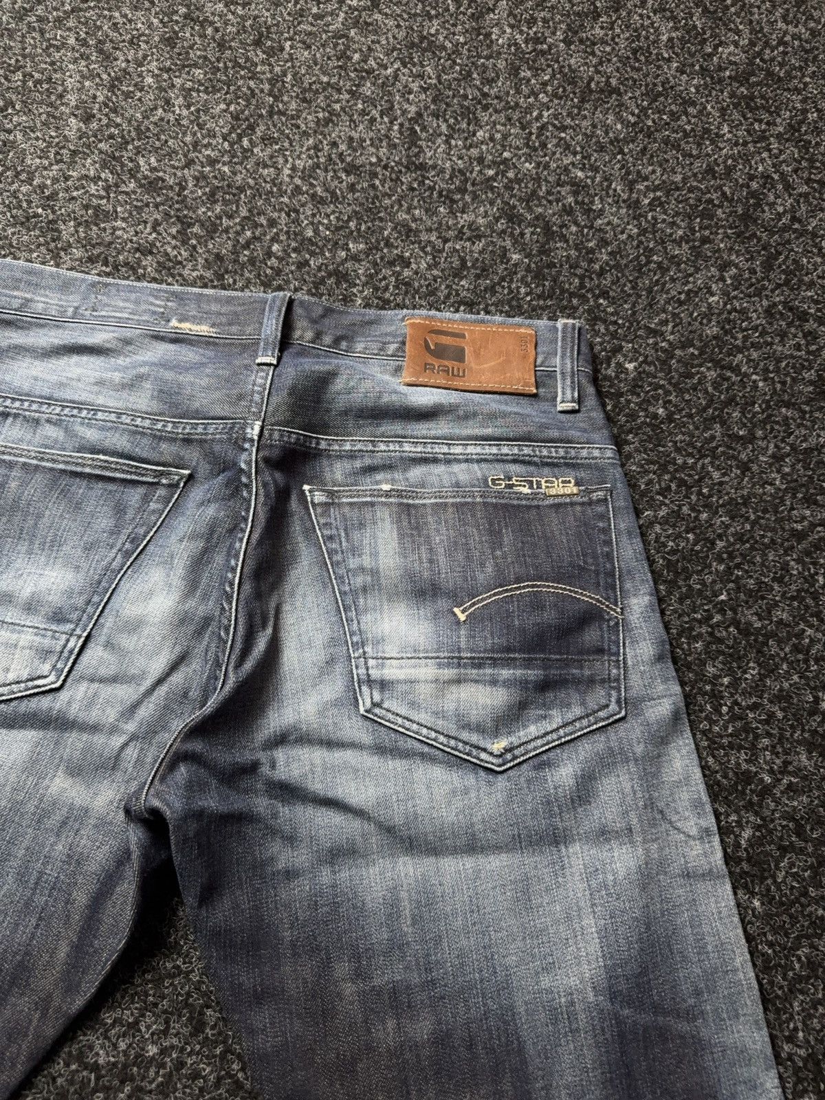 G-Star 00s G-Star RAW 3301 Distressed Hem LGB Opium Punk Jeans Y2K Size US 32 / EU 48 - 17 Thumbnail