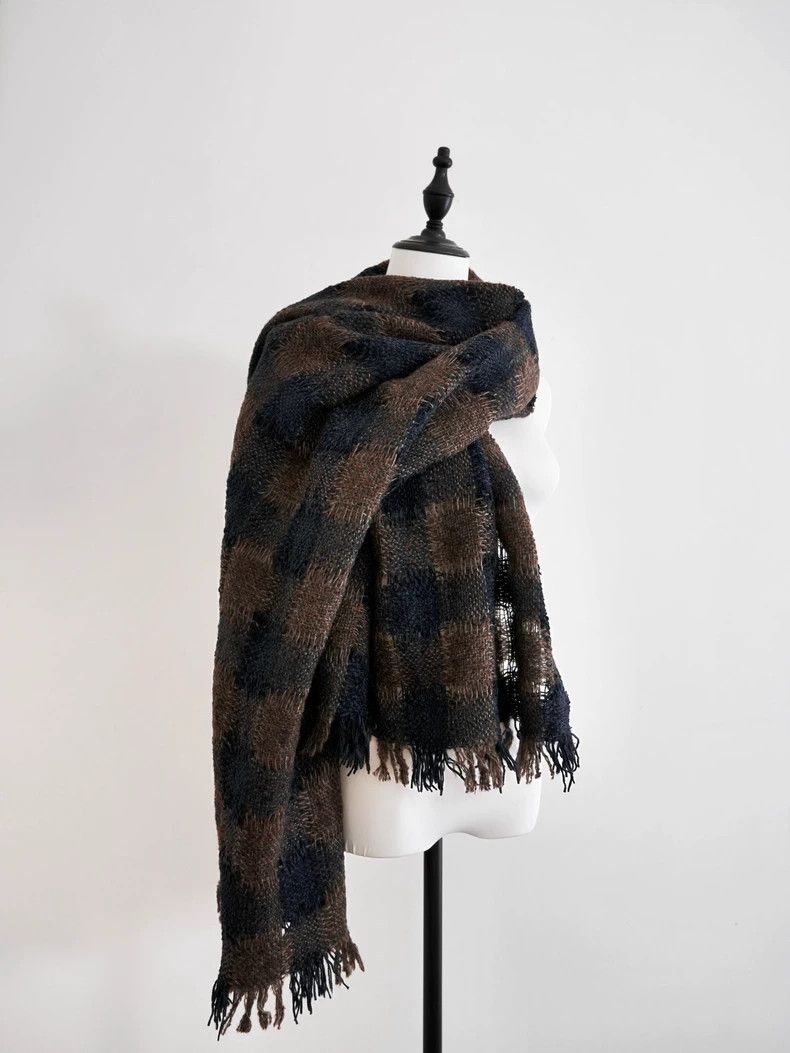 Yohji Yamamoto Yohji Yamamoto 2022aw Wide-knit scarf 2506-Nextarrow Size ONE SIZE - 6 Thumbnail