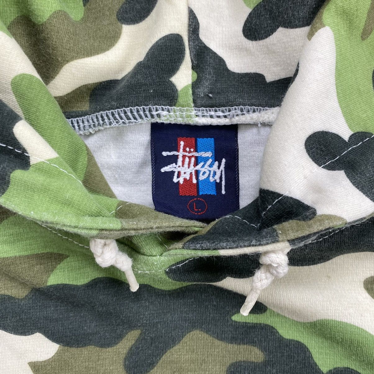 Stussy 90s Vintage Stüssy Camouflage Japan Spell Out Logo Hoodie Size US L / EU 52-54 / 3 - 9 Thumbnail