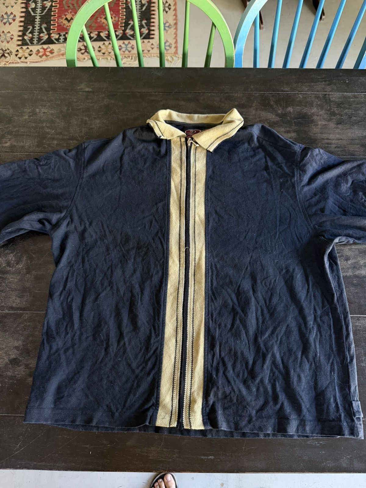 Other Vintage zip up polo Size US L / EU 52-54 / 3 - 1 Thumbnail