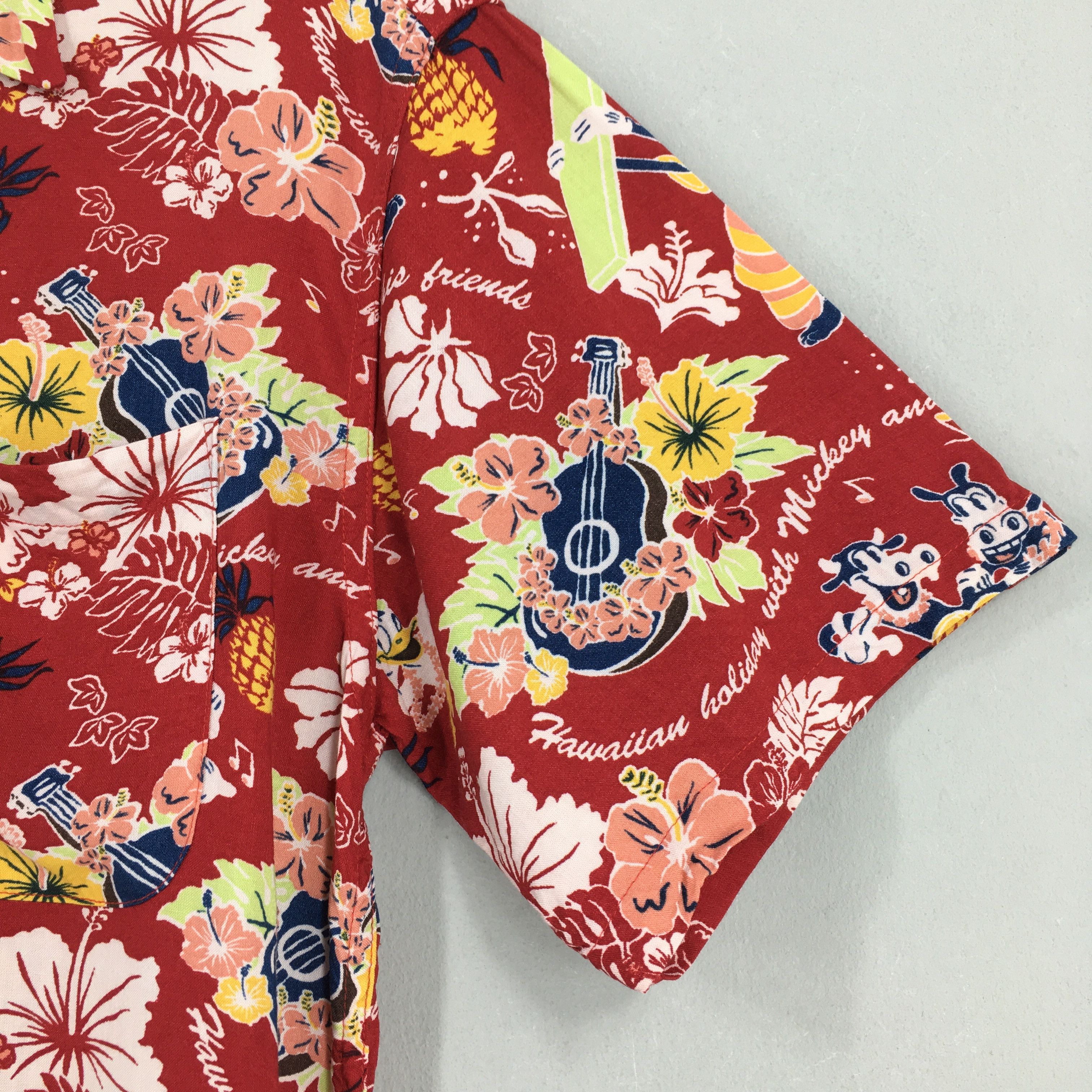 Disney Vintage 90's Hawaiian Mickey Mouse Aloha Tropical Shirt L Size US L / EU 52-54 / 3 - 5 Thumbnail