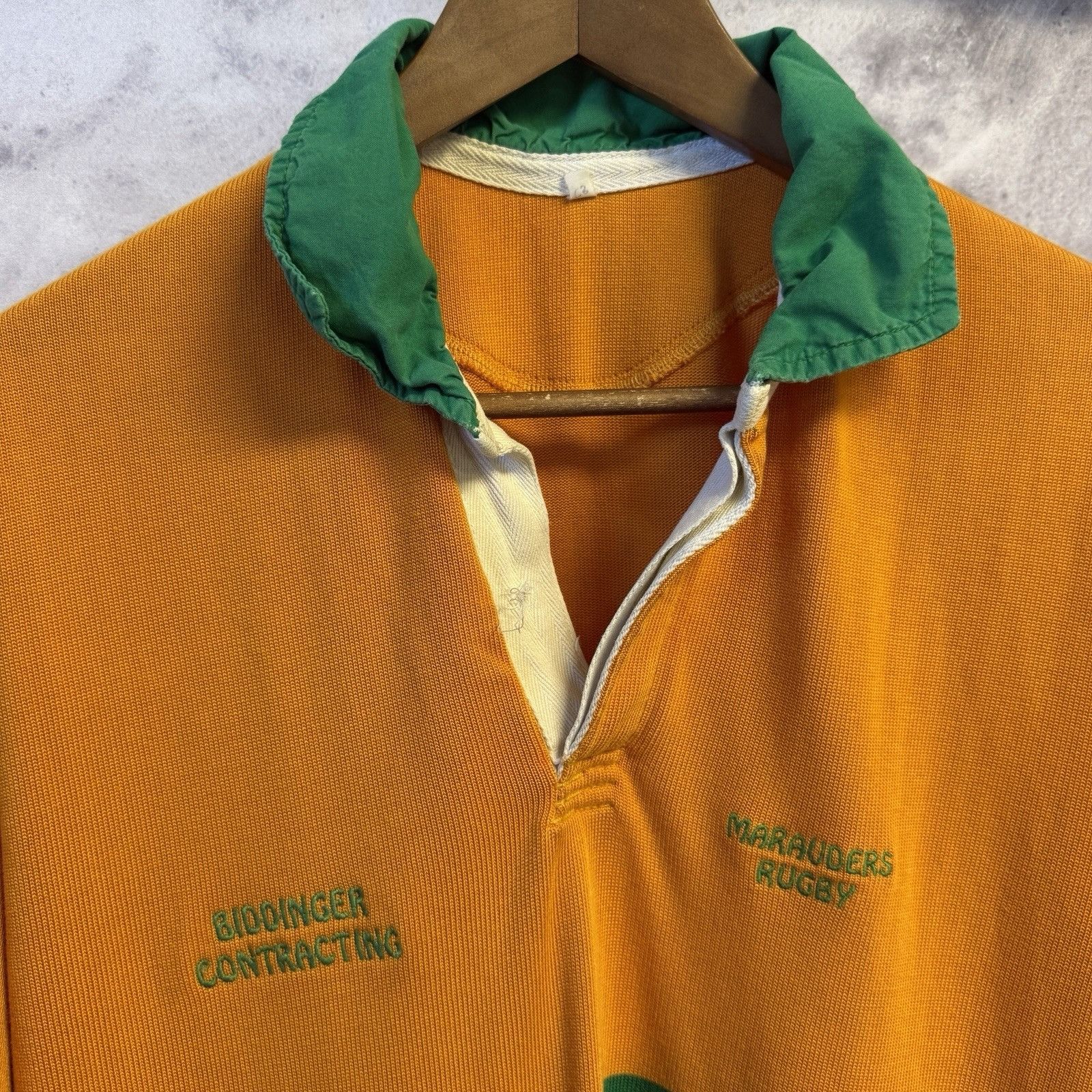 Vintage Vintage Marauders Rugby Jersey Shirt Mens Large 23x31 Orange Size US L / EU 52-54 / 3 - 3 Thumbnail