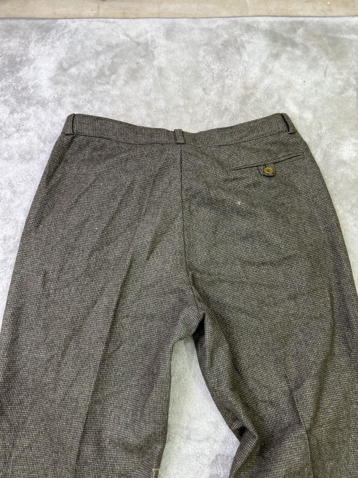 Other Vintage Italian Wool BlendPleated Trousers Brown Micro Check Size US 34 / EU 50 - 5 Thumbnail
