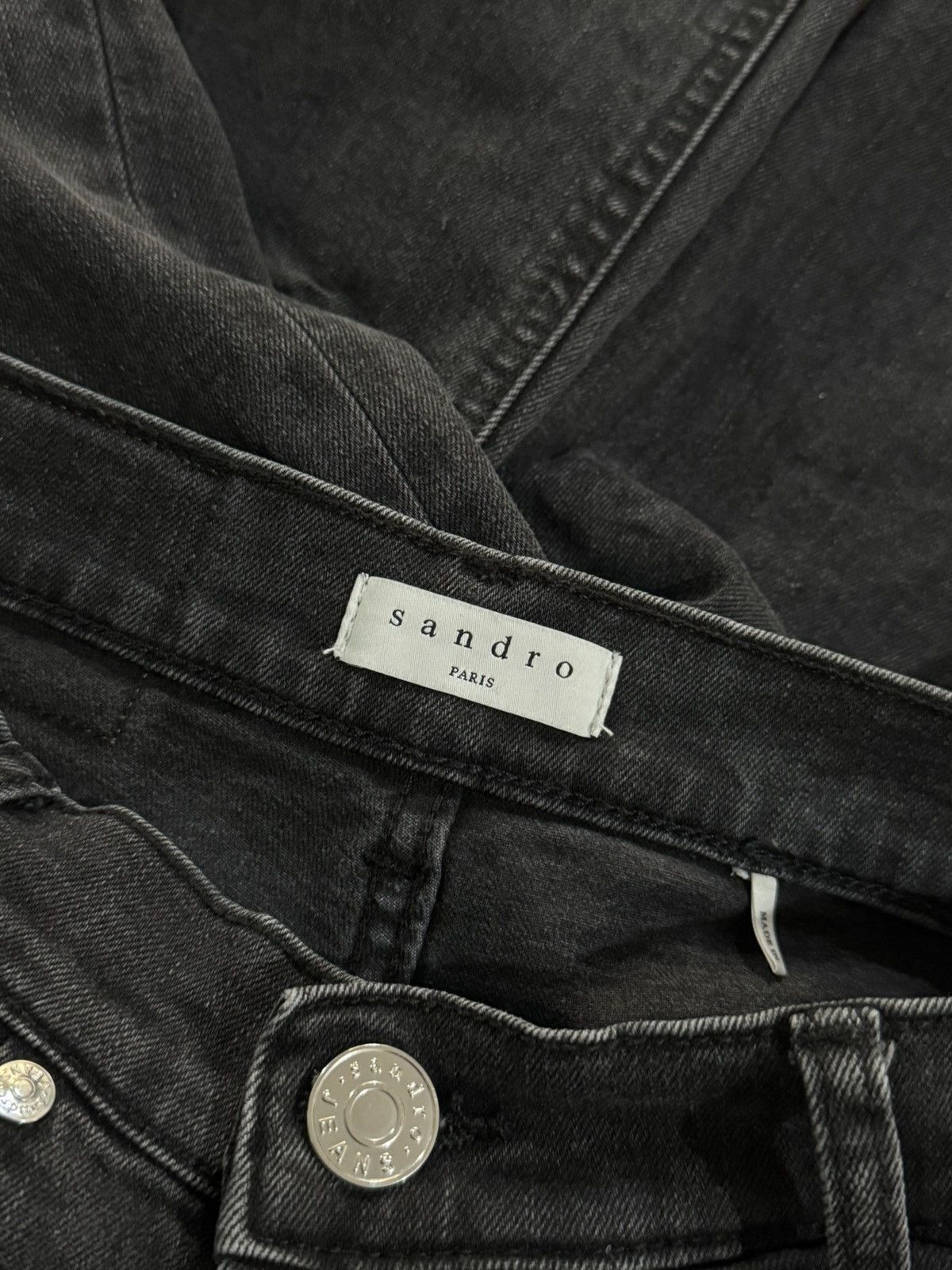 Sandro Sandro Paris Black Denim Jeans Size 25" / US 0 / IT 36 - 7 Thumbnail
