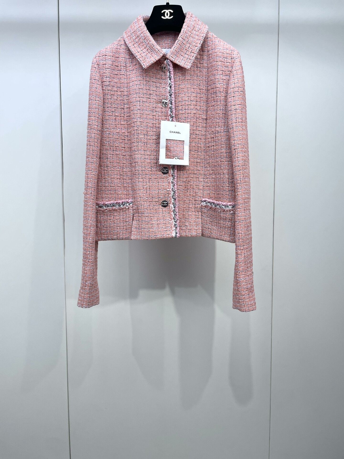 Chanel Chanel 24P Pink Knit Jacket Size S / US 4 / IT 40 - 1 Thumbnail
