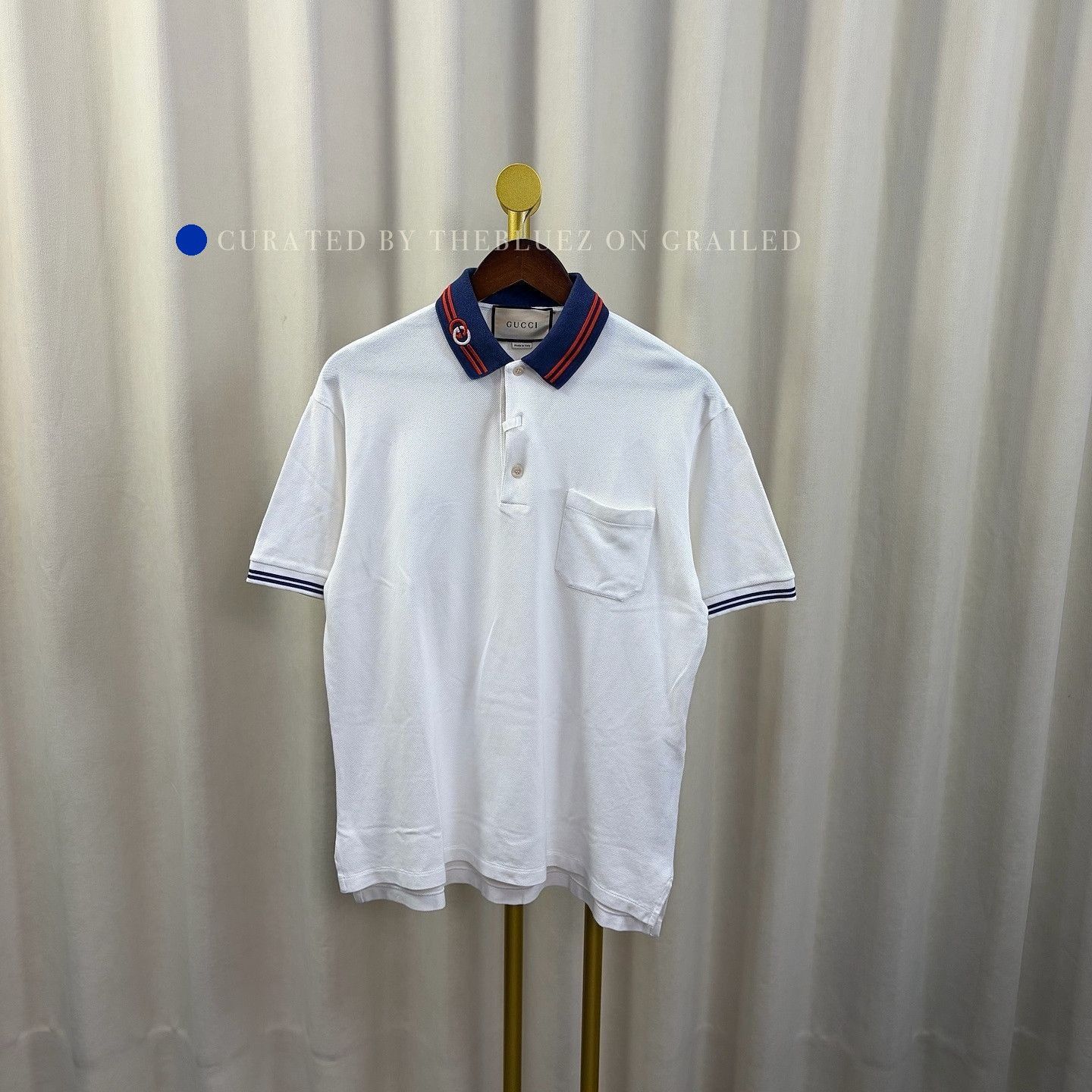 Gucci Classic Logo Polo in Crisp White Size US L / EU 52-54 / 3 - 1 Thumbnail