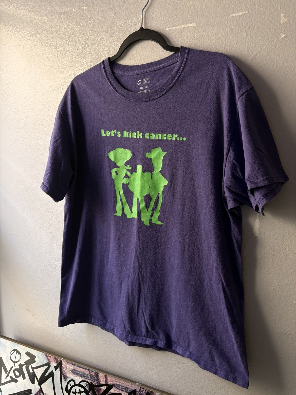 Gildan Let’s Kick Cancer” Toy Story Graphic Tee — — Adult Large Size US L / EU 52-54 / 3 - 2 Thumbnail