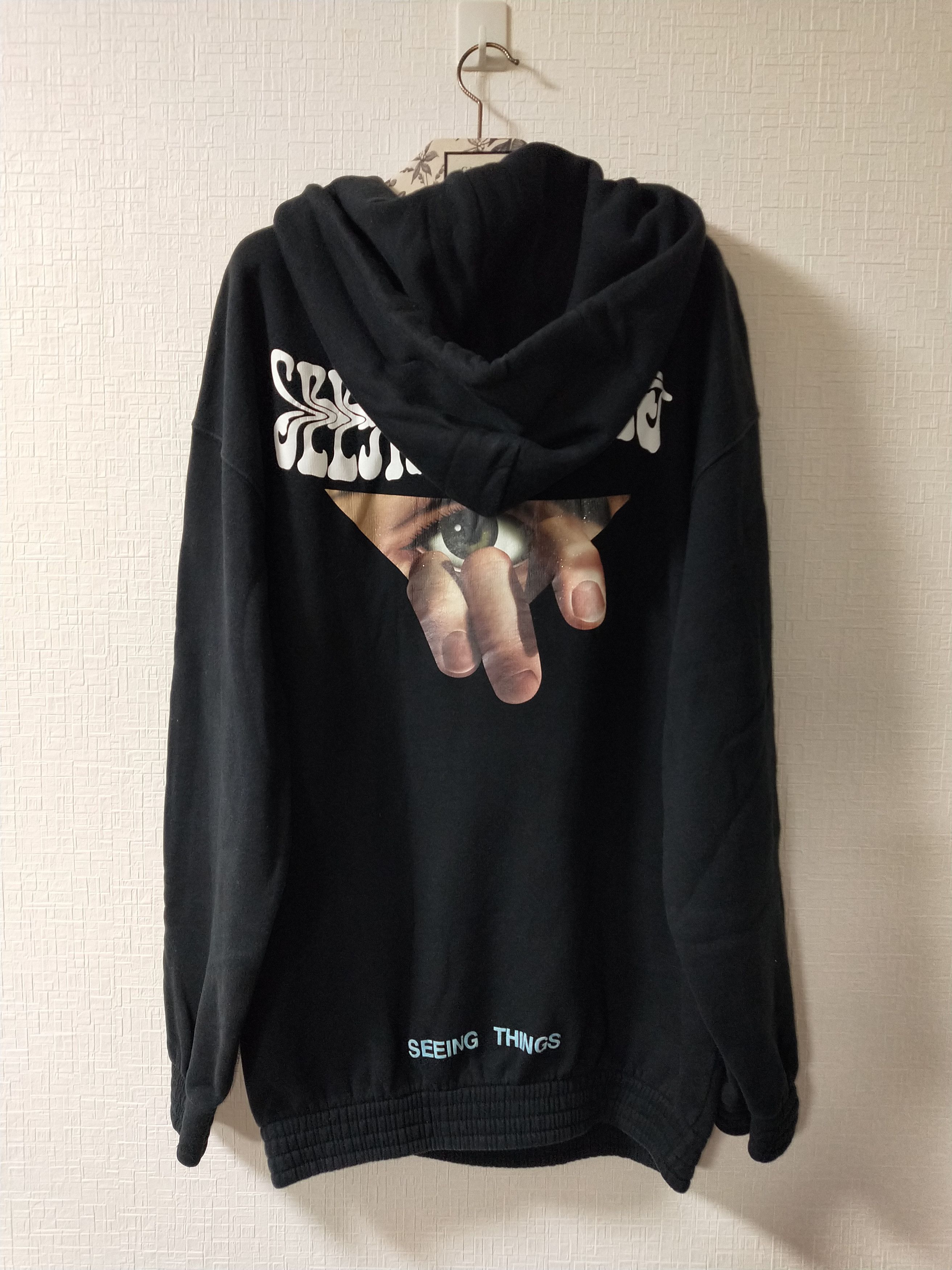 Image of Off White 'seeing Things' Hoodie in Black, Men's (Size Large)