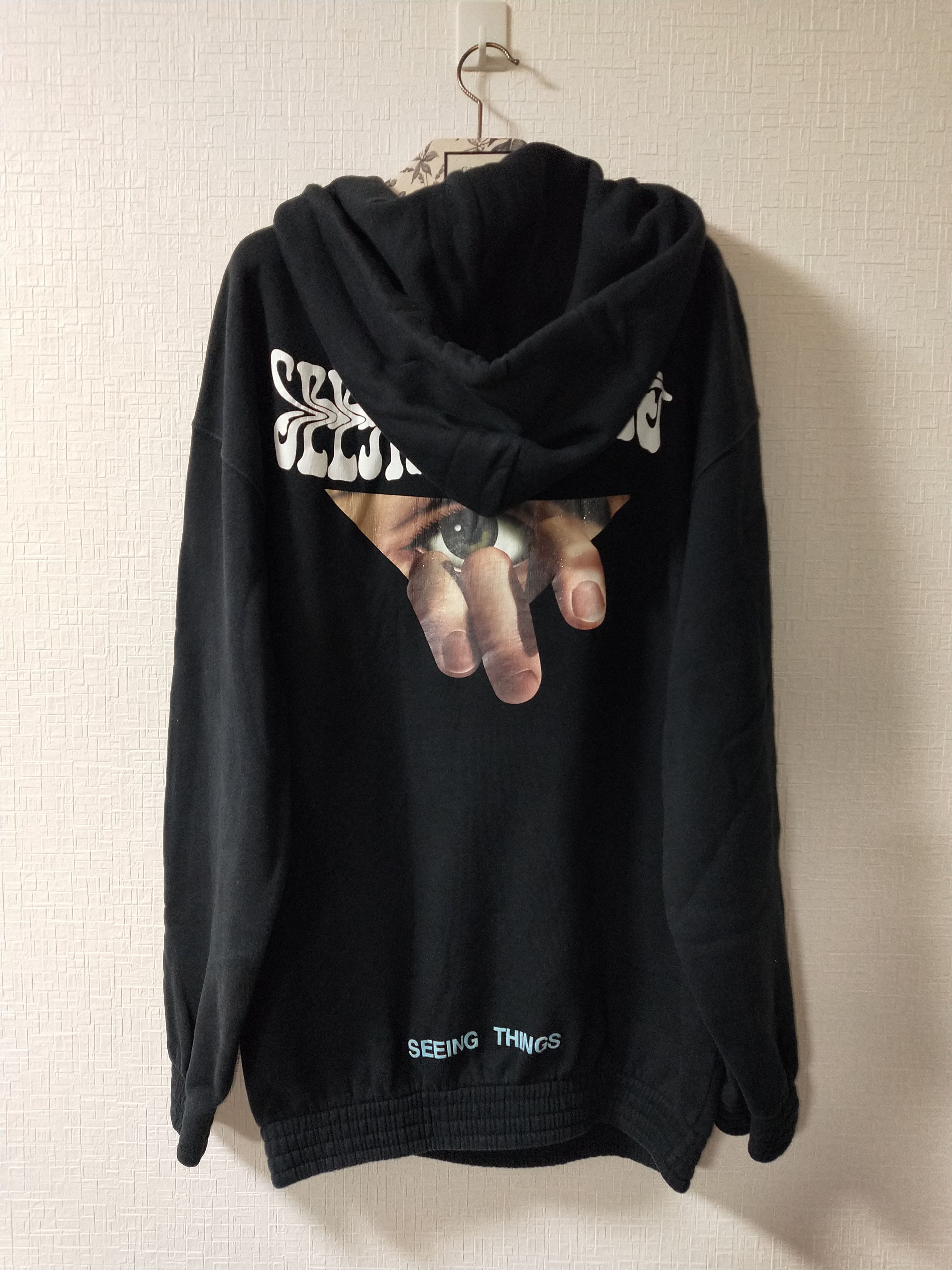 Pre-owned Off-white 'seeing Things' Hoodie In Black