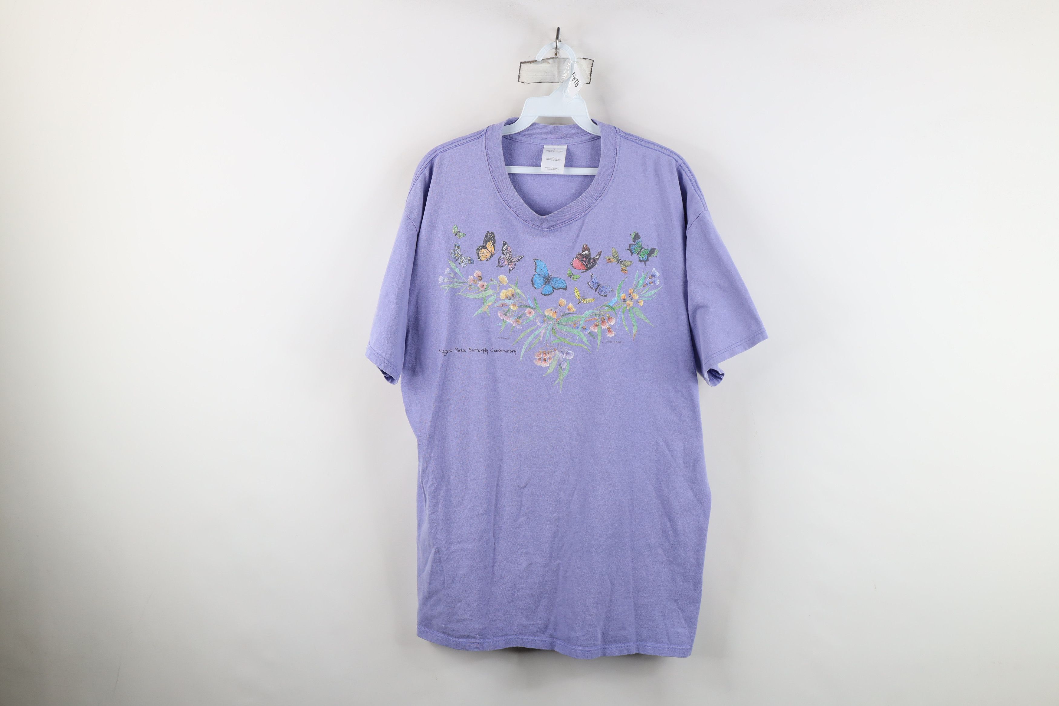 Vintage Vintage 90s Niagara Parks Butterfly Conservatory T-Shirt Size L / US 10 / IT 46 - 1 Thumbnail