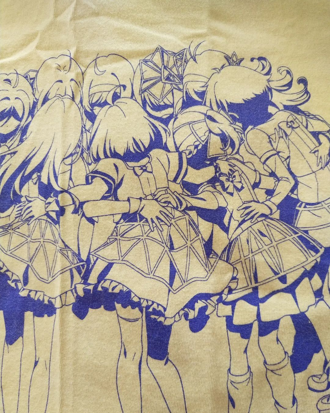 Anime × Japanese Brand Tokyo 7th Sisters Yellow Side Print Anime Tees Size US M / EU 48-50 / 2 - 2 Thumbnail