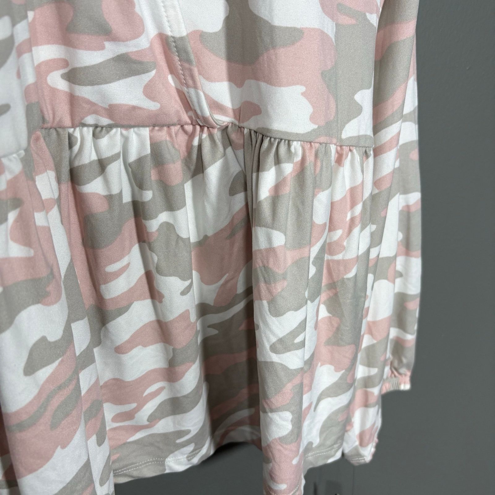 Other Modlusive NWT Pink Camouflage Long Sleeve Babydoll Top - 2X Size XXL / US 16-18 / IT 52-54 - 3 Thumbnail