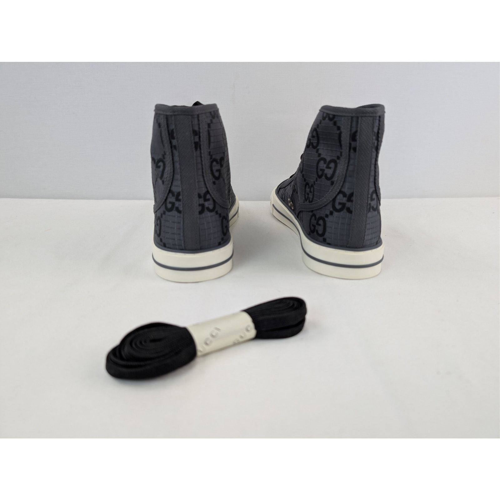Gucci o1rshd1 GG monogram Tennis 1977 High-Top sneakers in grey Size US 12.5 / EU 45-46 - 11 Thumbnail
