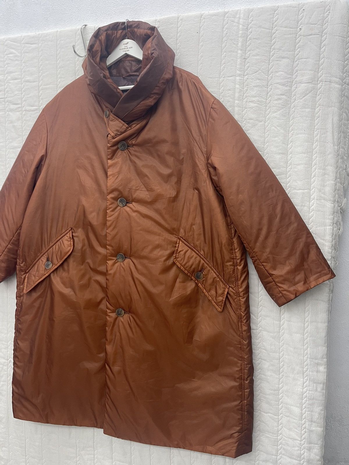 Issey Miyake RARE‼️🔥FW94 ISSEY MIYAKE BURNT ORANGE NYLON PUFFER COAT Size US M / EU 48-50 / 2 - 3 Thumbnail