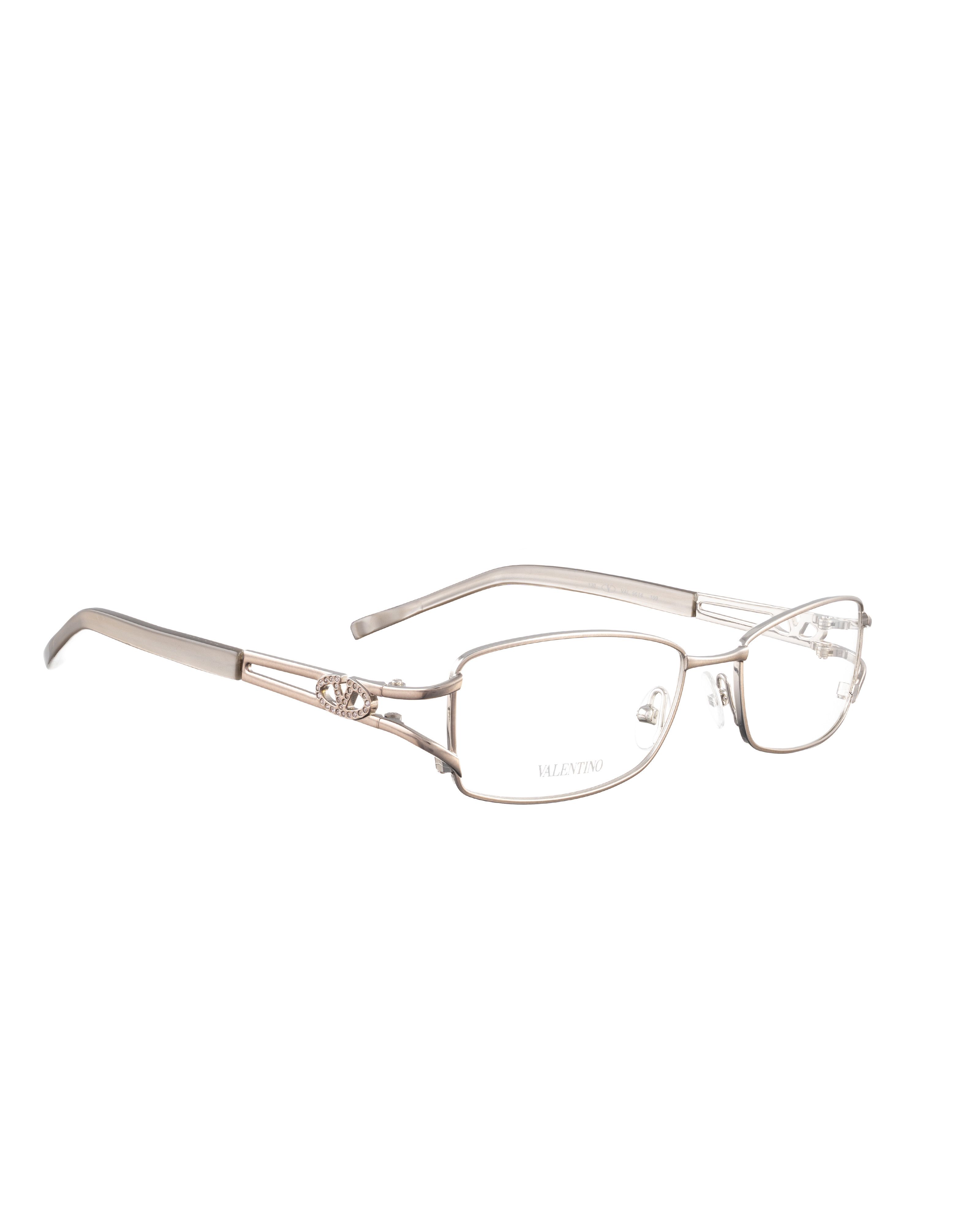 Valentino Valentino 00s Silver Glasses with Rhinestones Logo Size ONE SIZE - 1 Thumbnail