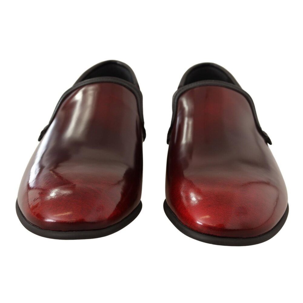 Dolce & Gabbana Dolce & Gabbana Elegant Bordeaux Leather Loafers Size US 7 / EU 40 - 4 Thumbnail