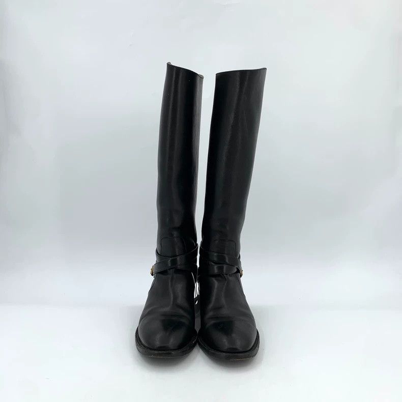 Saint Laurent Paris Saint Laurent Paris Black leather round head buckle flat b Size US 6.5 / IT 36.5 - 3 Thumbnail
