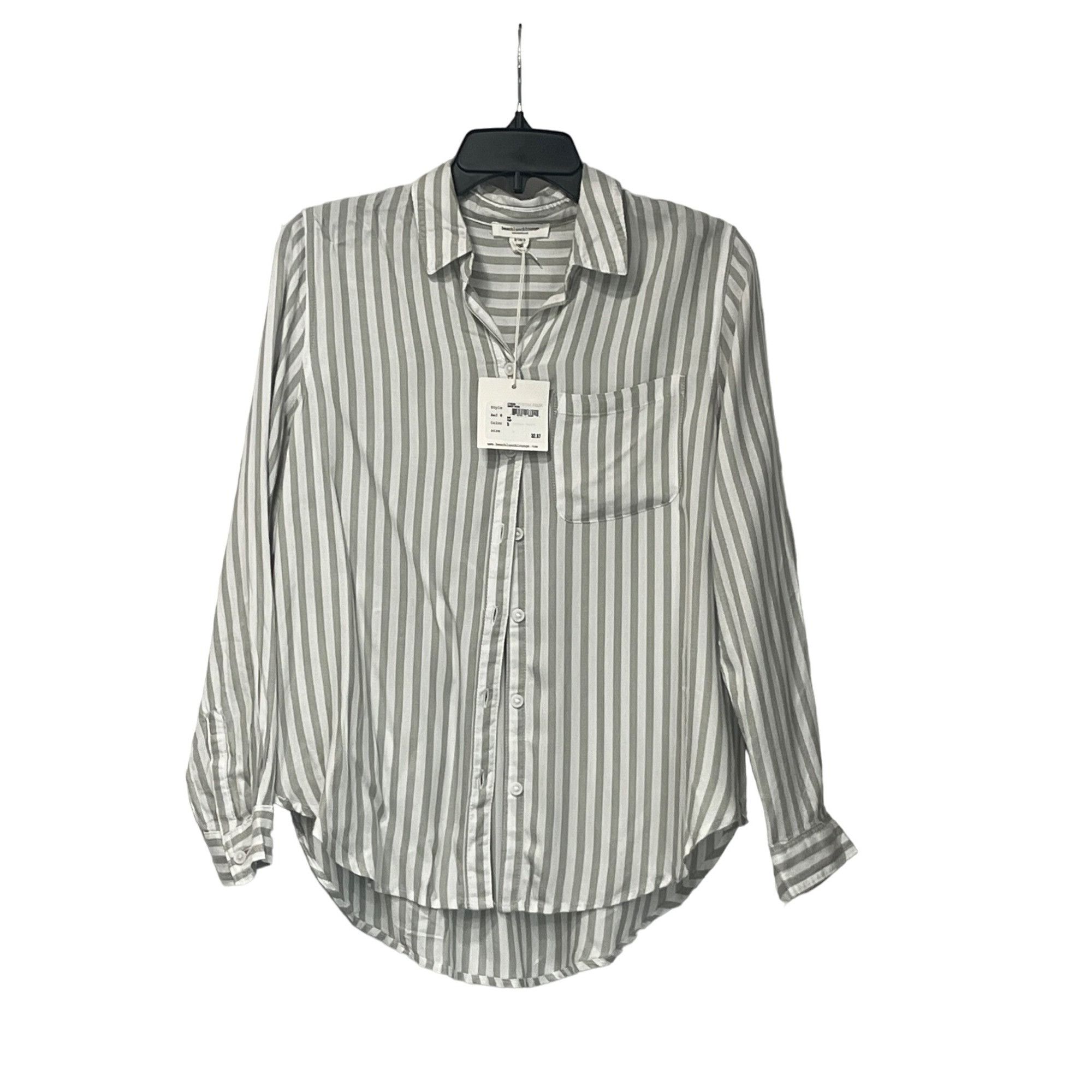 Other Beach Lounge Women’s Tinji Stripe Shirt in Green Moss, Sz. S Size S / US 4 / IT 40 - 10 Thumbnail