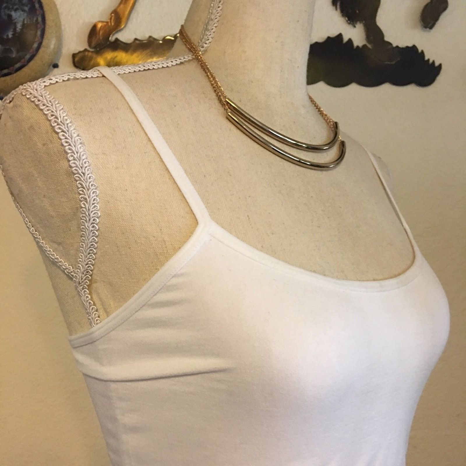Jewelry Gold tone double bar on chain necklace Size ONE SIZE - 2 Thumbnail