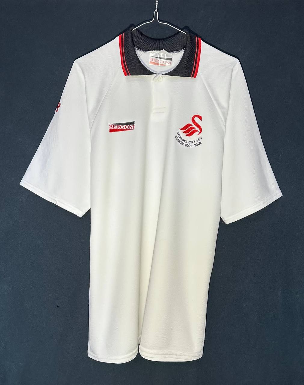 Vintage Swansea City 2001 2002 Bergoni football jersey Polo shirt Size US L / EU 52-54 / 3 - 1 Thumbnail