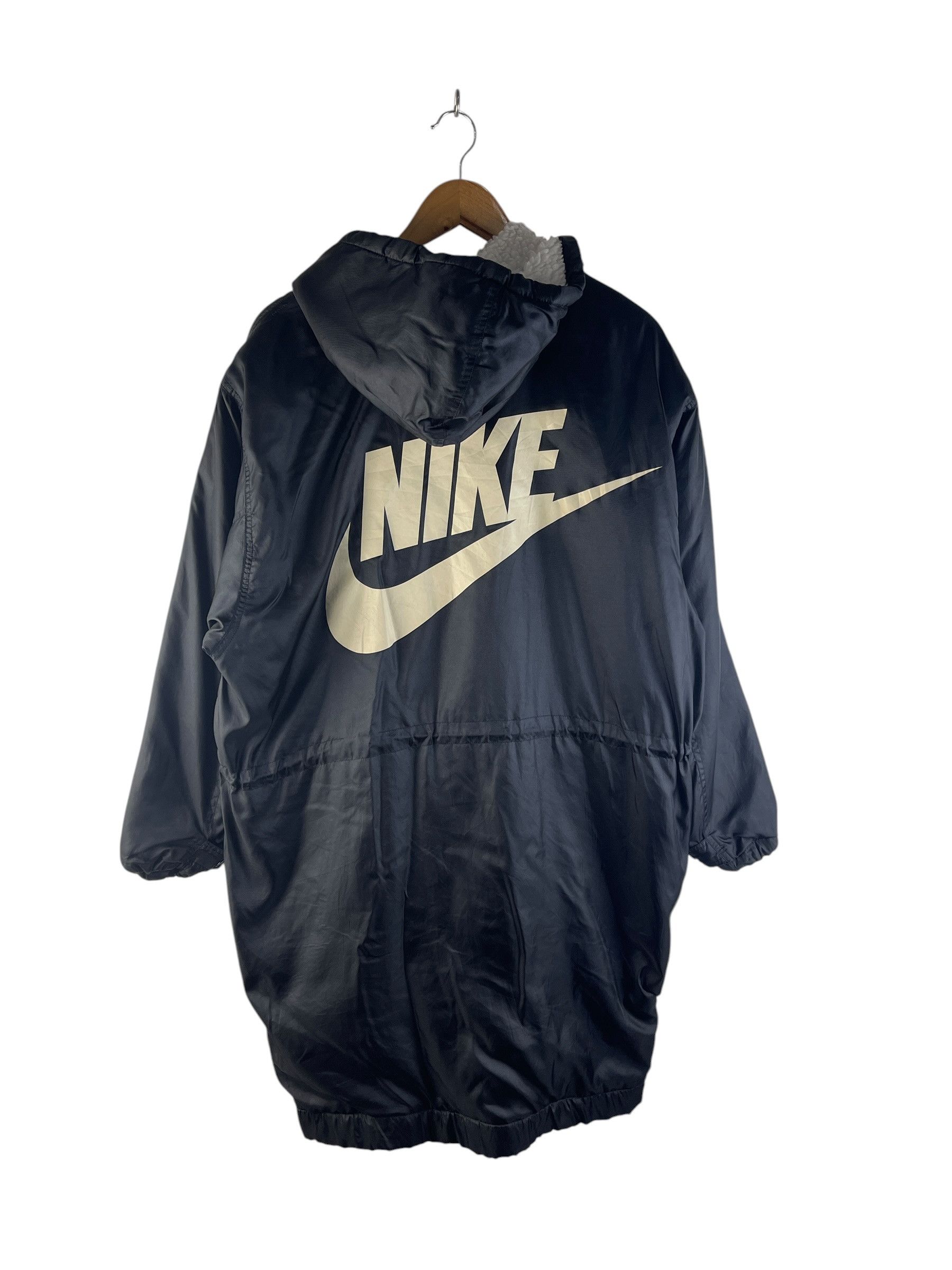 Nike Nike Sherpa Lined Bench Coat Swoosh Back Hoodie Jacket Size US M / EU 48-50 / 2 - 1 Thumbnail