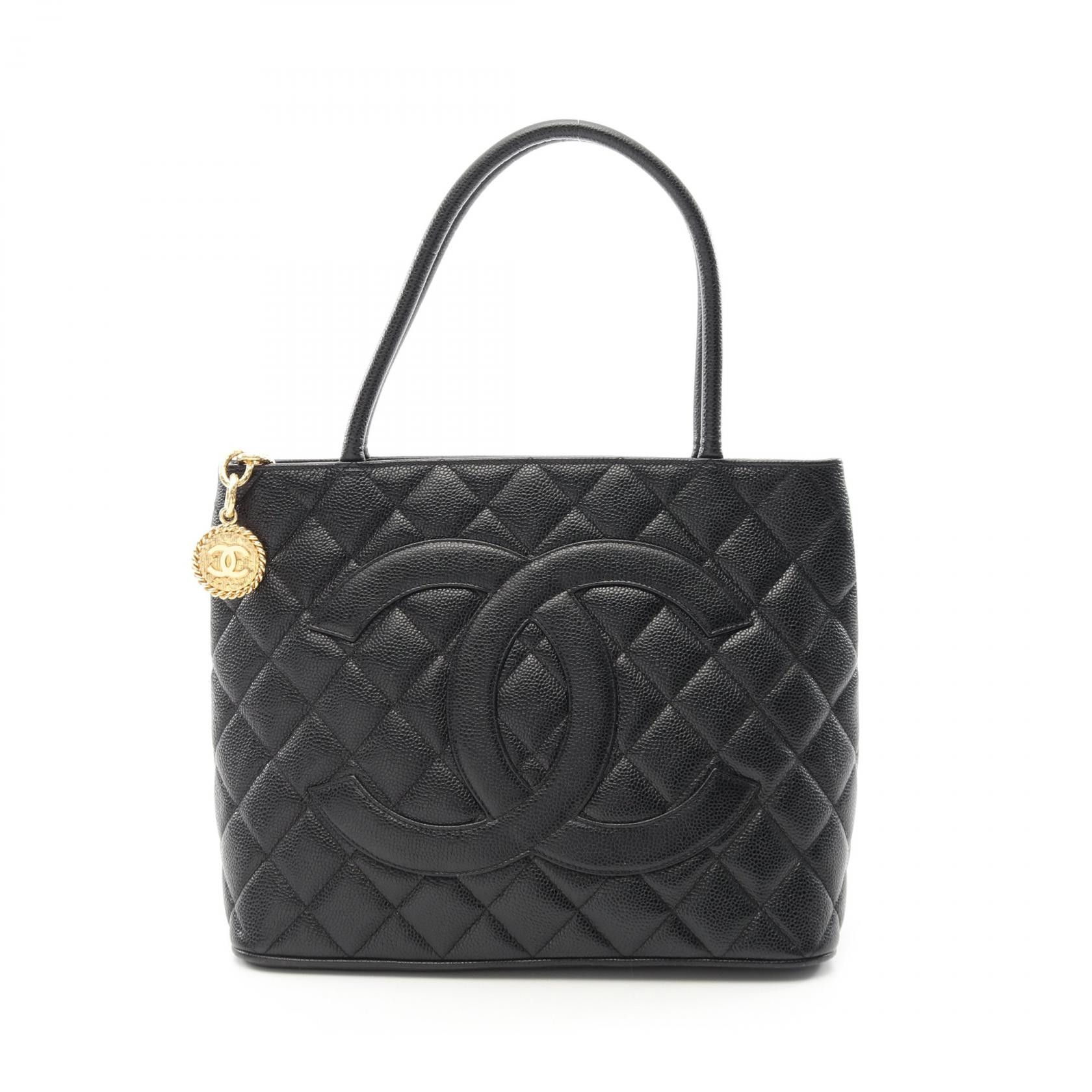 Chanel Chanel Reissue Tote Caviar Tote Bag Leather Tote Bag A01804 in Black, Women's