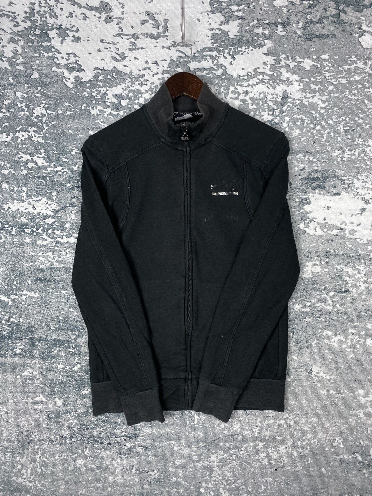 Emporio Armani Vintage Emporio Armani Zip Up Faded Sweatshirts Size US XS / EU 42 / 0 - 5 Thumbnail