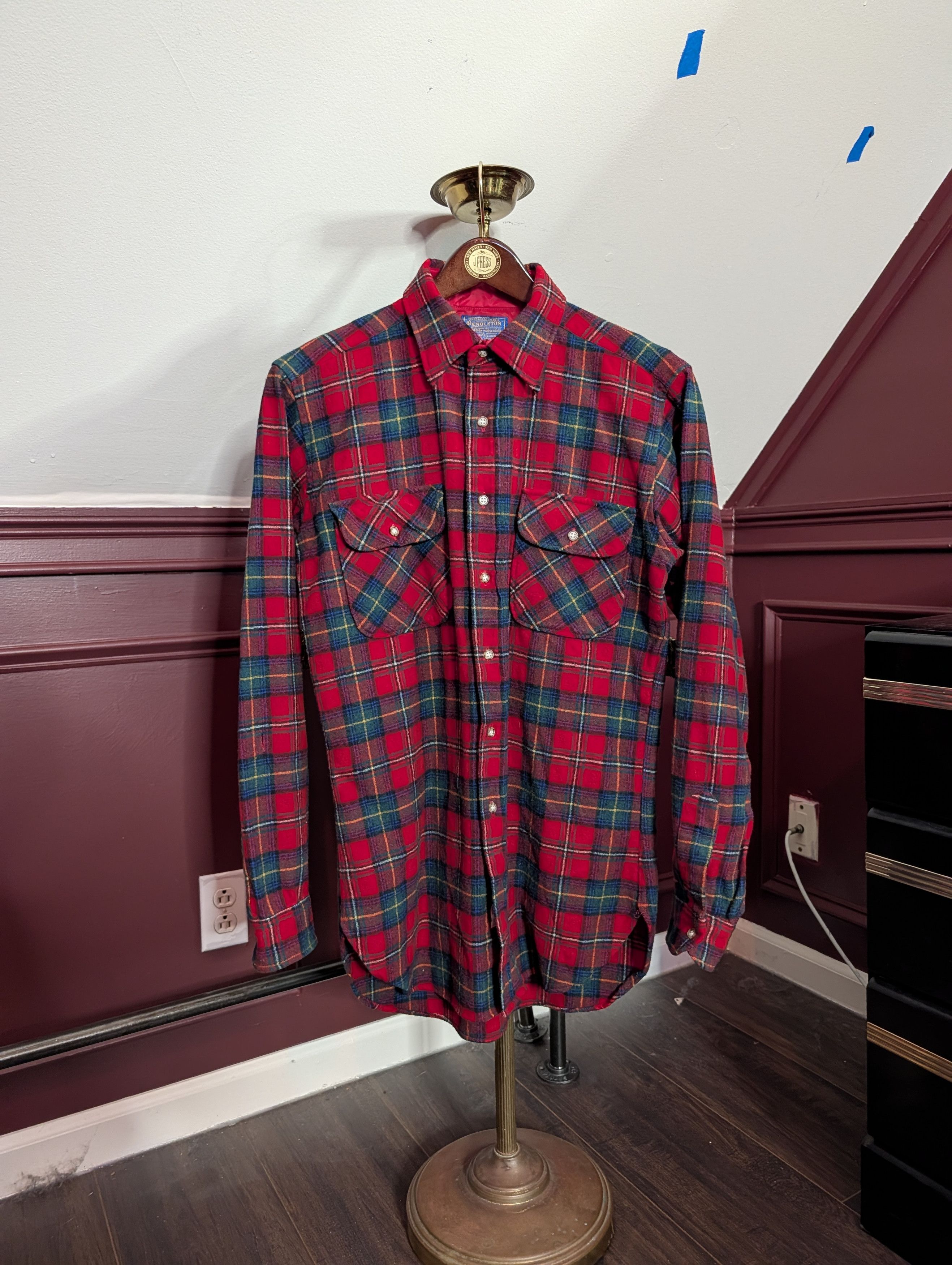 Pendleton Vtg Boyd Tartan virgin wool flannel nylon lined shirt Size US M / EU 48-50 / 2 - 1 Thumbnail