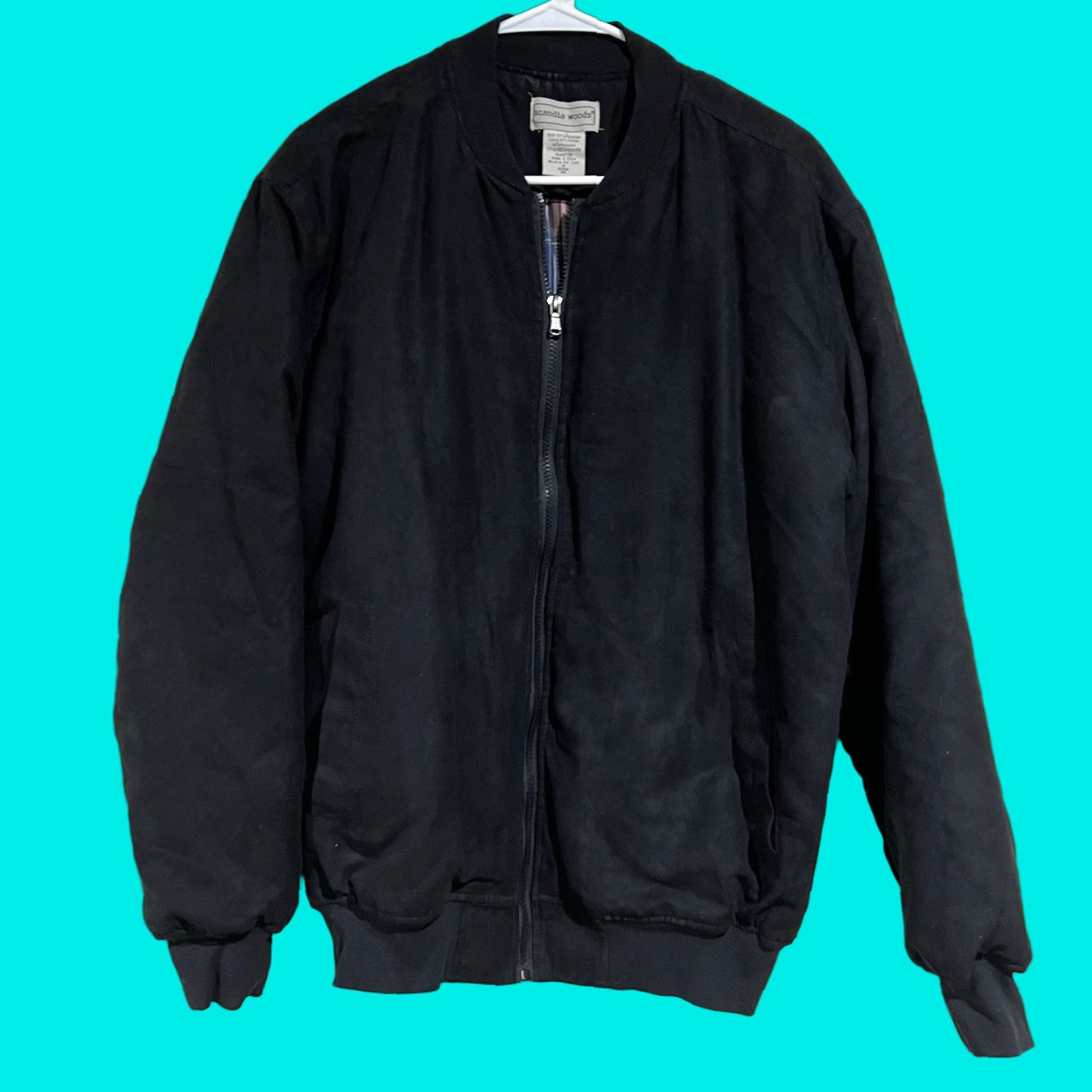 Vintage VINTAGE Scandia Woods Jacket Bomber Men’s Medium Black Polyester Scandia Woods Mens Jacket Bomber Black Medium Size US M / EU 48-50 / 2 - 1 Thumbnail