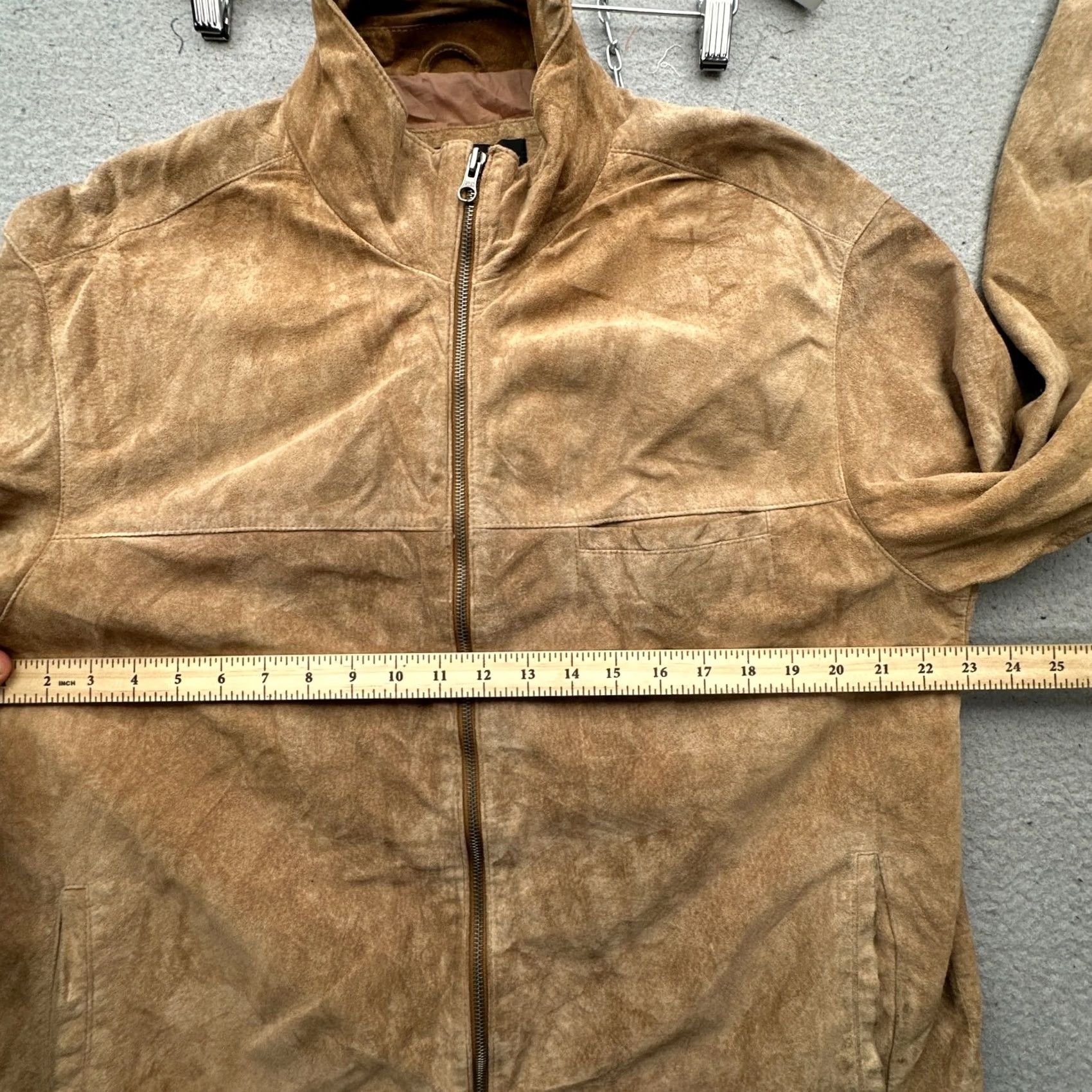 Vintage Metropolitan View Suede Leather Jacket Medium Lined Brown Full Zip Lined Mens Jacket Bomber Brown Metropolitan View M Leather Jacket Mens Size US M / EU 48-50 / 2 - 6 Thumbnail