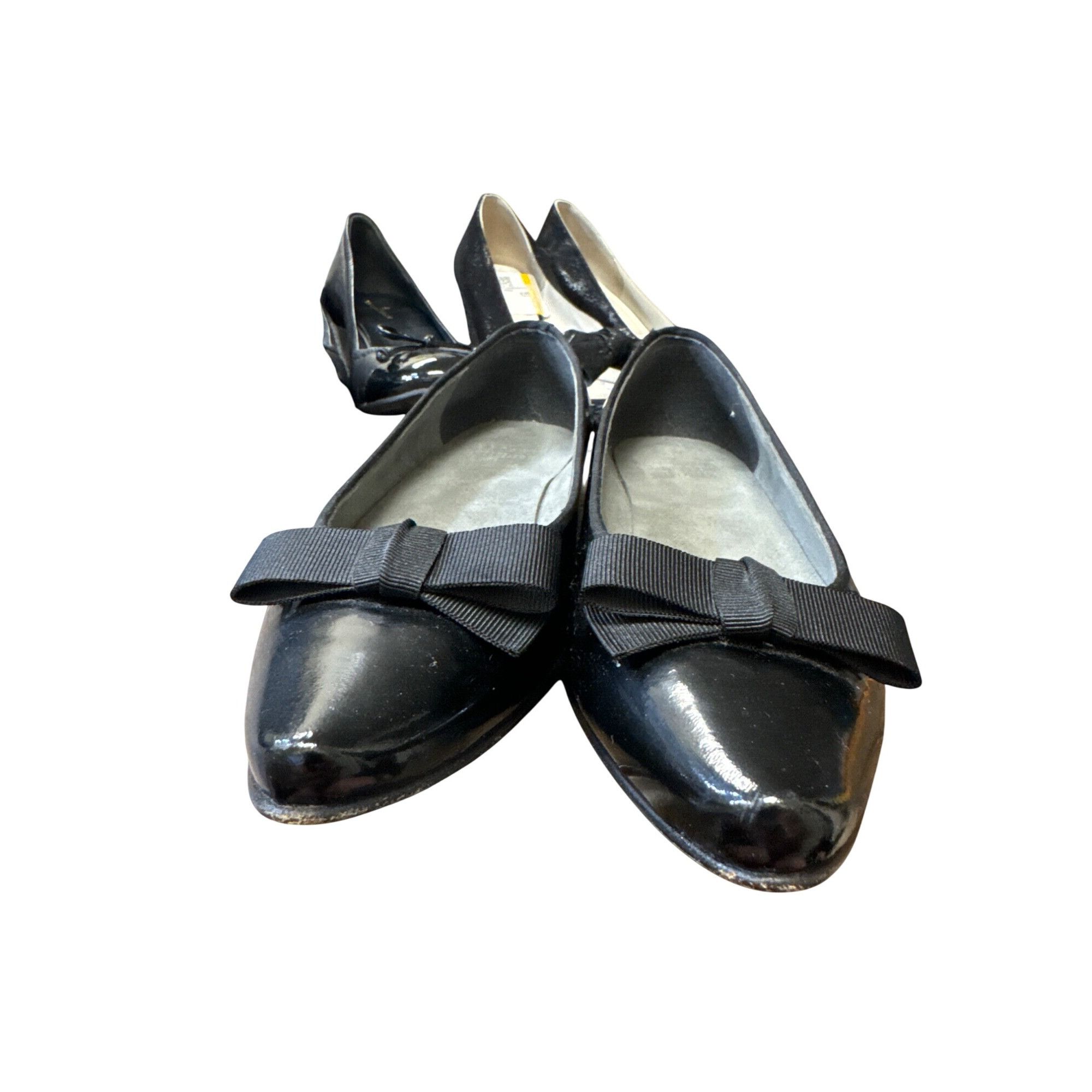 Stuart Weitzman Stuart Weitzman Womens Black Patent Leather Ballet Flats Wit Size US 6.5 / IT 36.5 - 7 Thumbnail