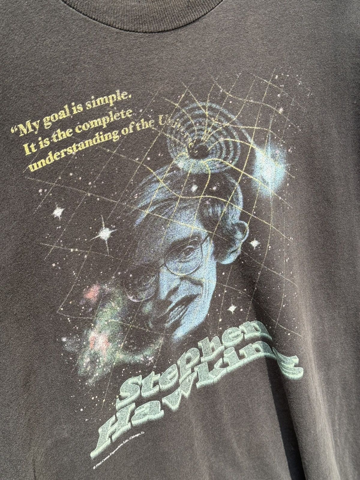 Vintage 💥Vintage Stephen Hawking 1995 Science T-Shirt Size US XL / EU 56 / 4 - 3 Thumbnail