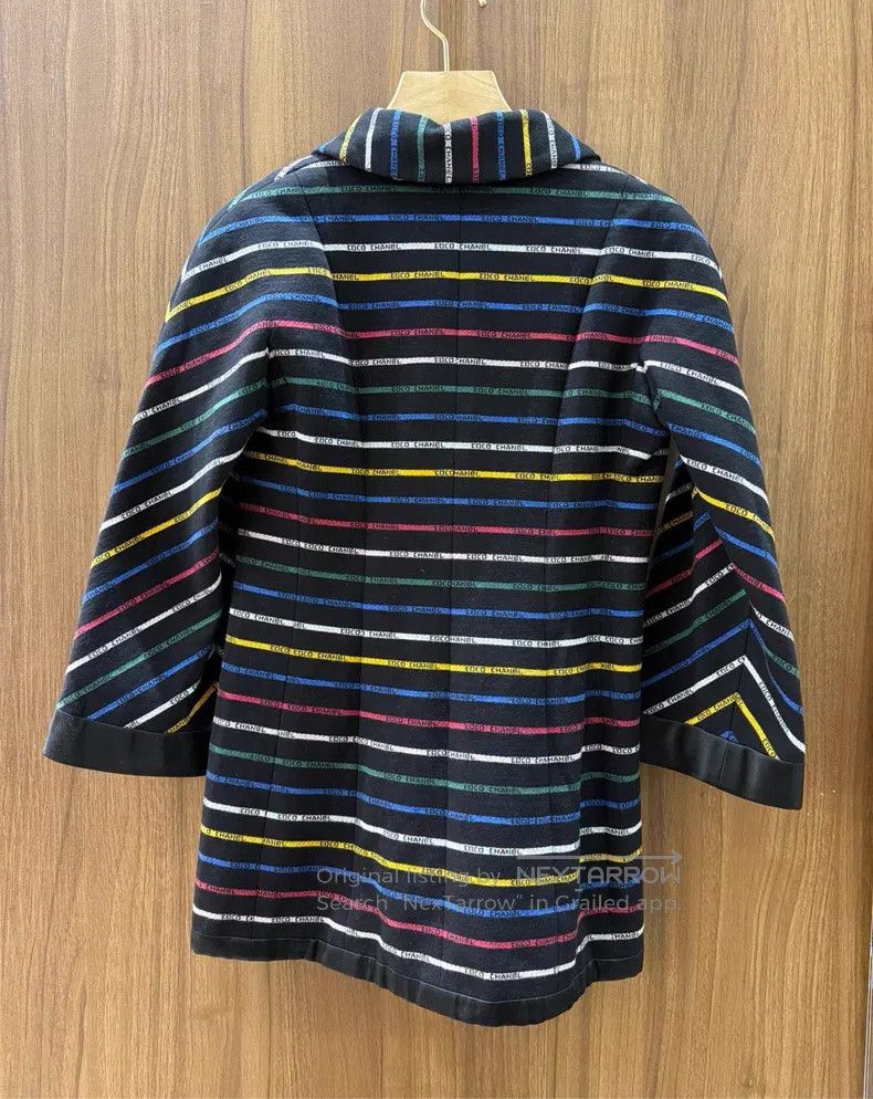 Chanel Chanel 22S colourful striped letter jacket Size XXS / US 00 / IT 34 - 2 Thumbnail