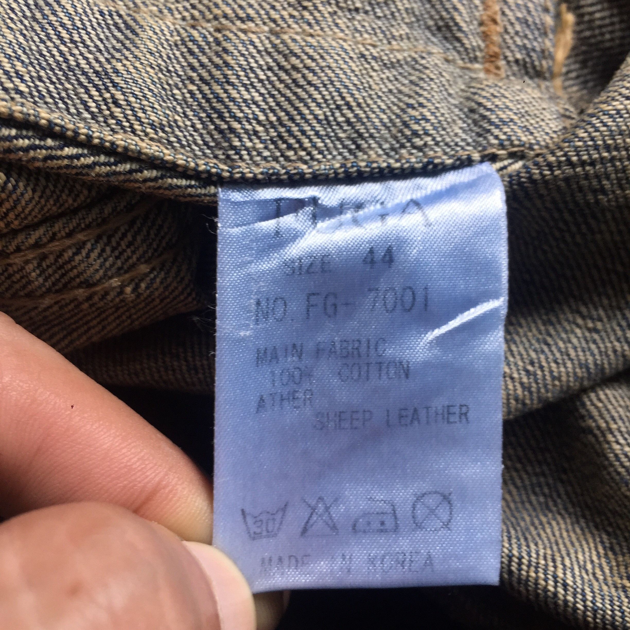 GOSTAR DE FUGA Fuga Mud Wash Faded Denim And Leather Vest Jacket Size US M / EU 48-50 / 2 - 6 Thumbnail