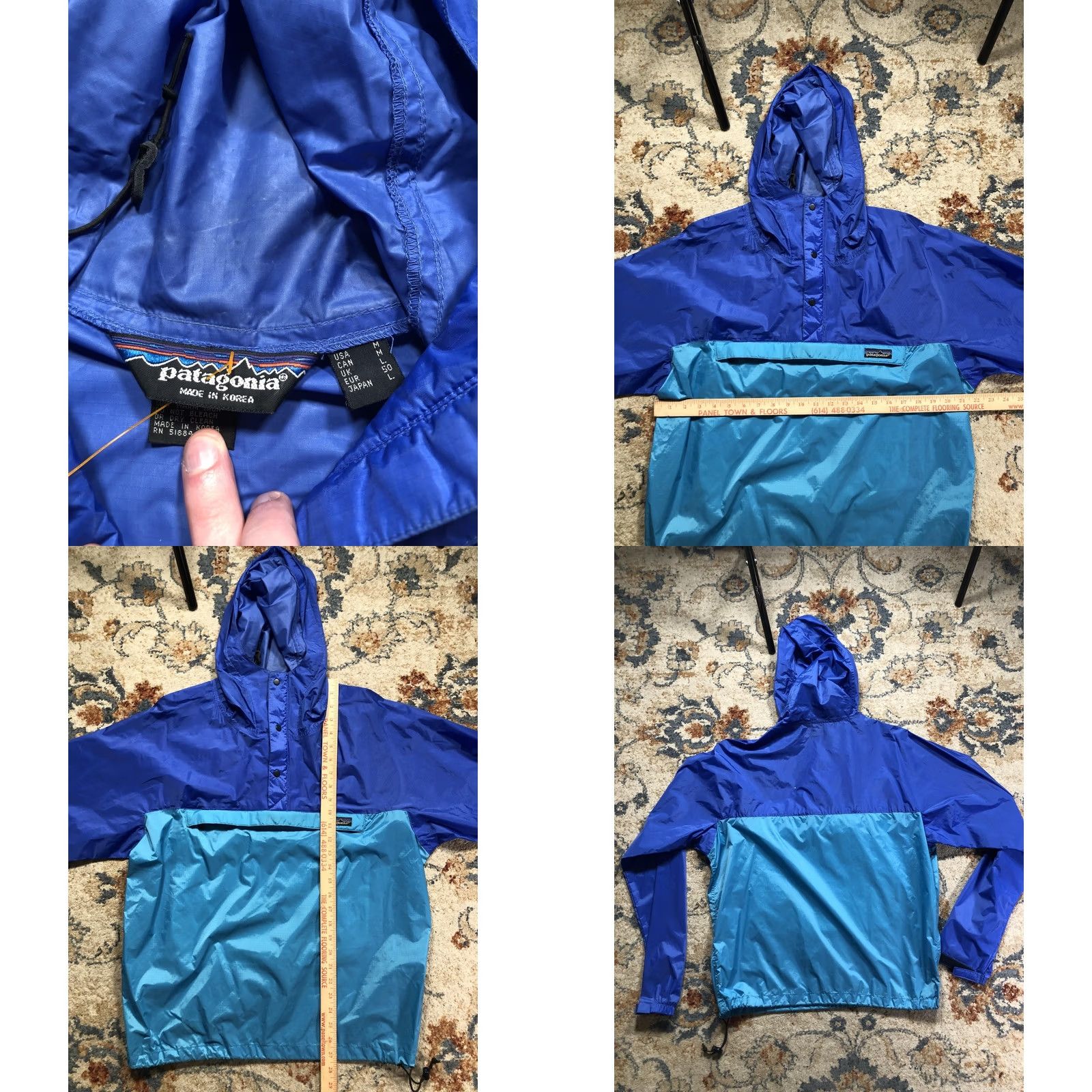 Patagonia Patagonia Jacket Mens M Blue Hooded Nylon Anorak Kangaroo Pocket Shell Size US M / EU 48-50 / 2 - 8 Thumbnail