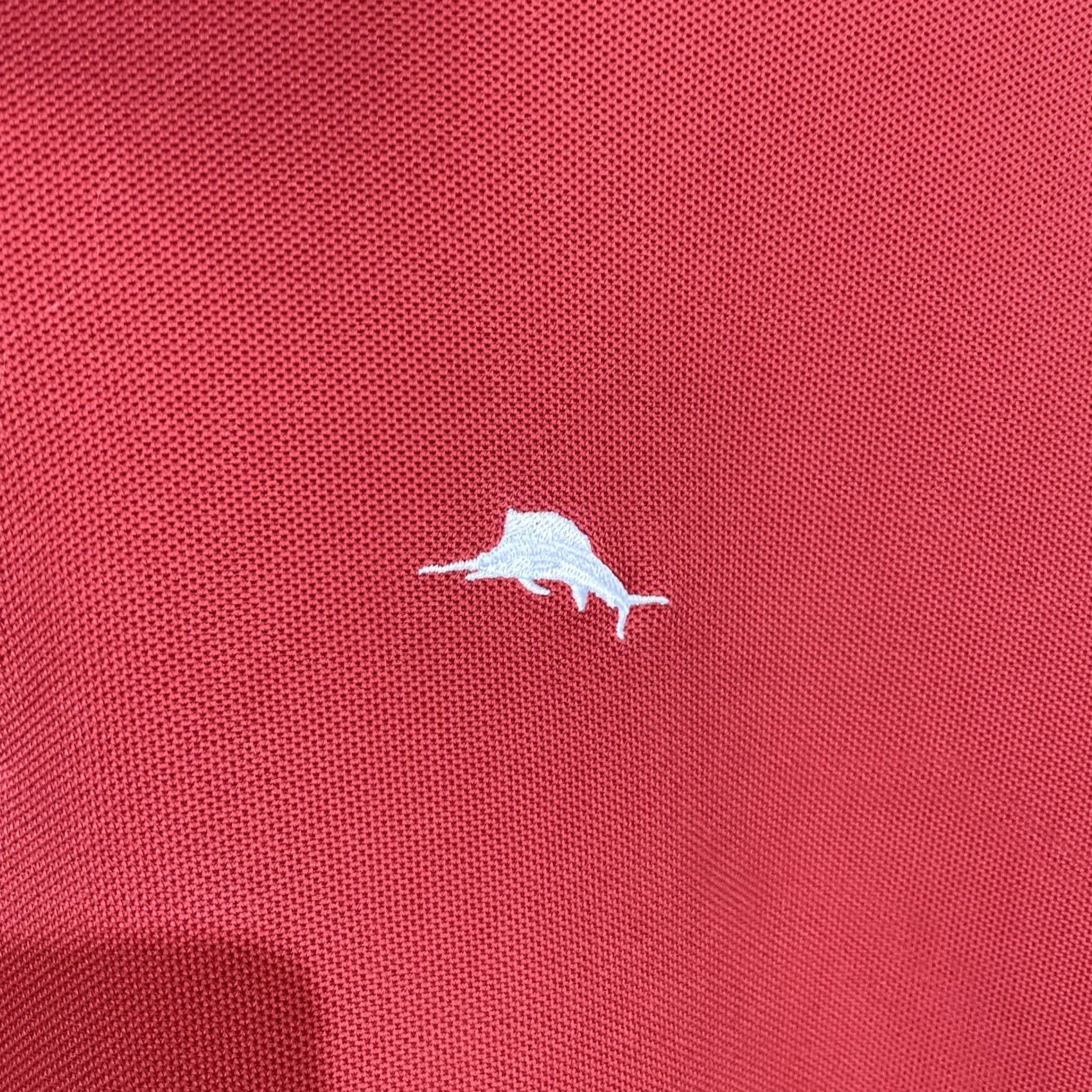 Tommy Bahama Tommy Bahama Polo Shirt XL Red Solid Short Sleeve Pima Cotton Blend Embroidered Logo Men's Shirt Size US XL / EU 56 / 4 - 6 Thumbnail