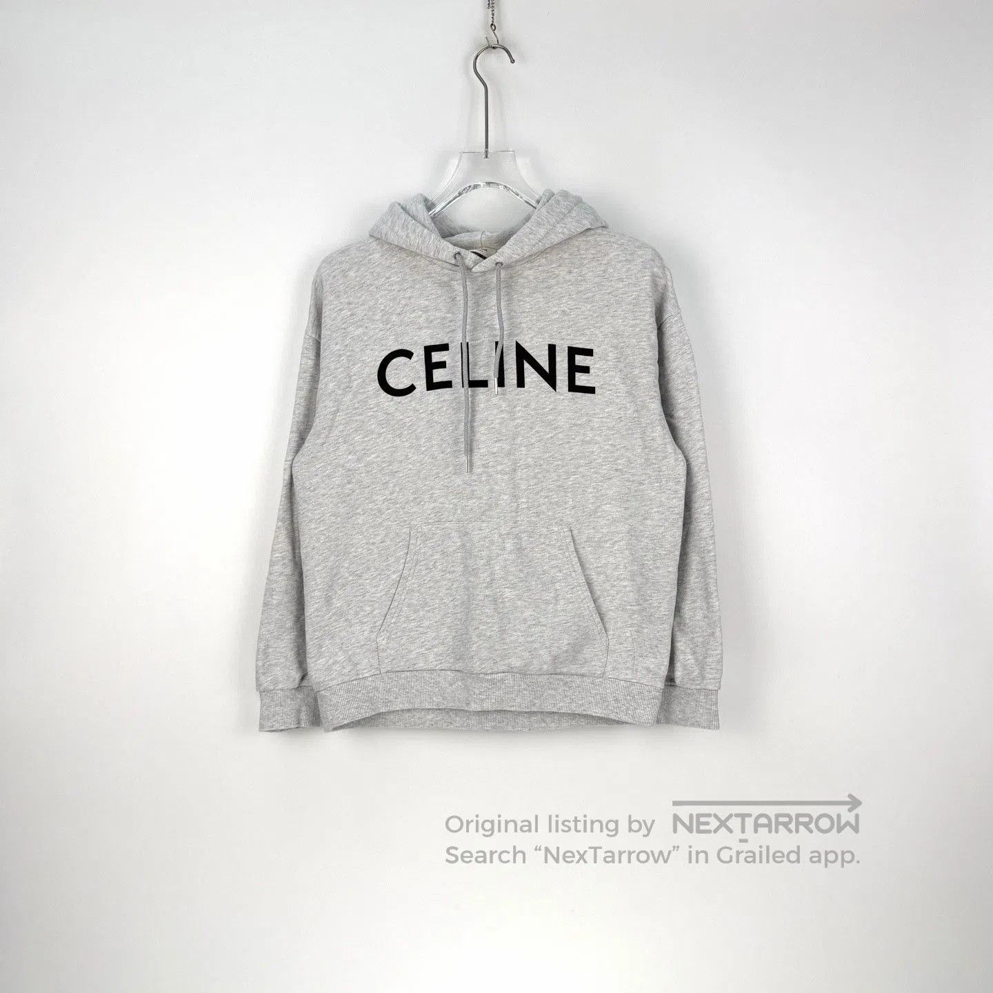 Celine Celine Gray Large Logo Hoodie. Size US M / EU 48-50 / 2 - 3 Thumbnail