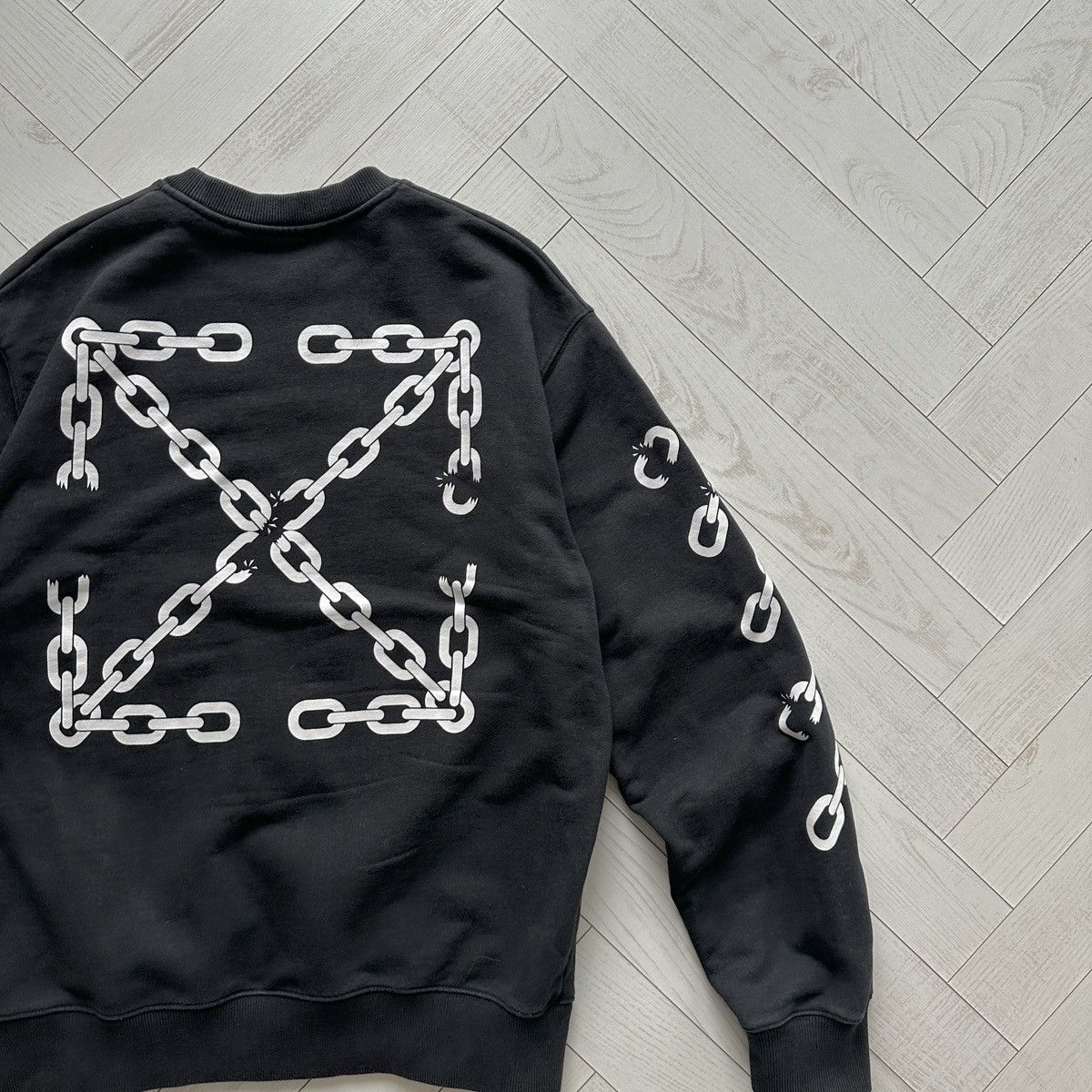 Off-White Off-white Chained Arrows Washed Sweatshirt crewneck y2k og Size US L / EU 52-54 / 3 - 3 Thumbnail