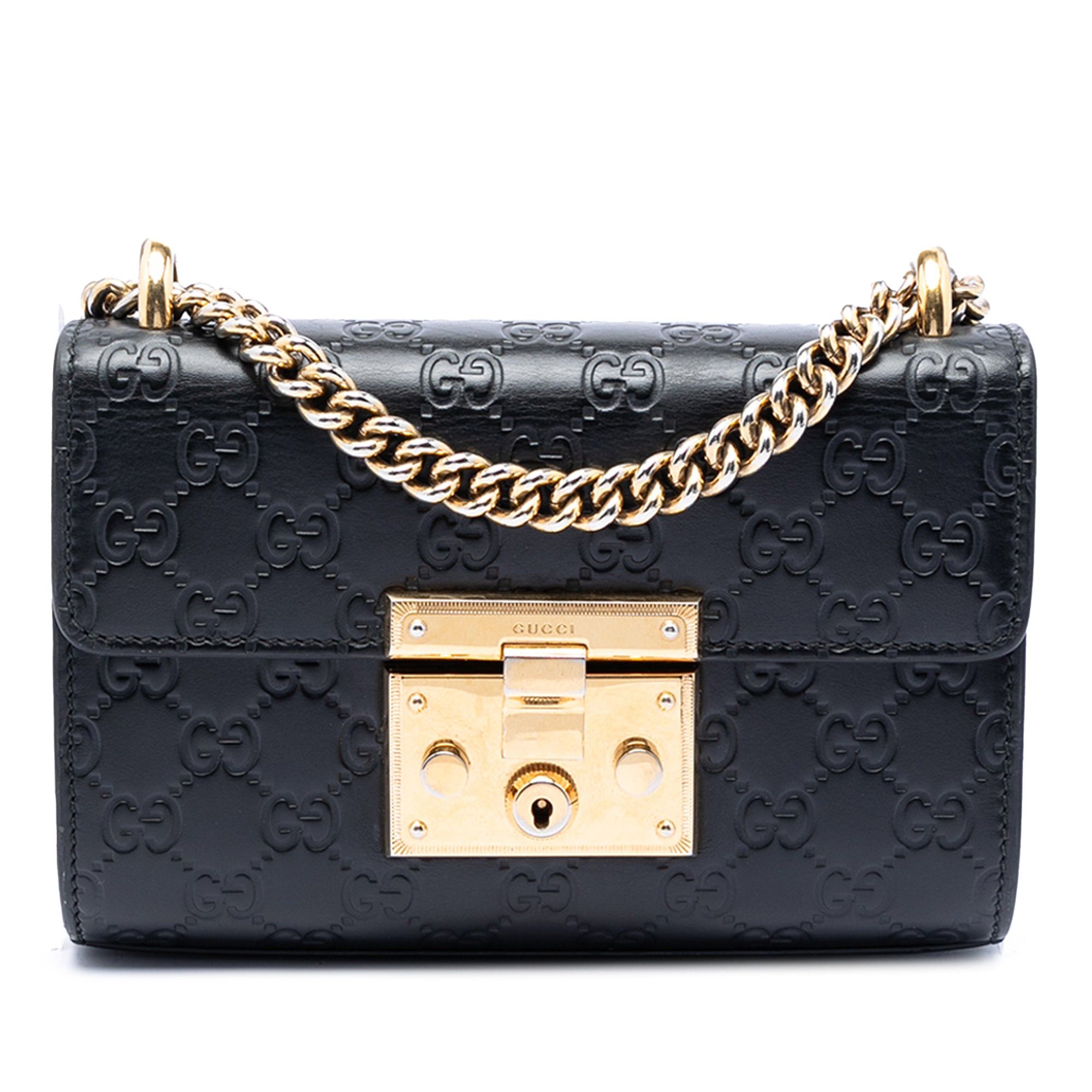 Gucci Small Guccissima Padlock Crossbody Size ONE SIZE - 1 Thumbnail