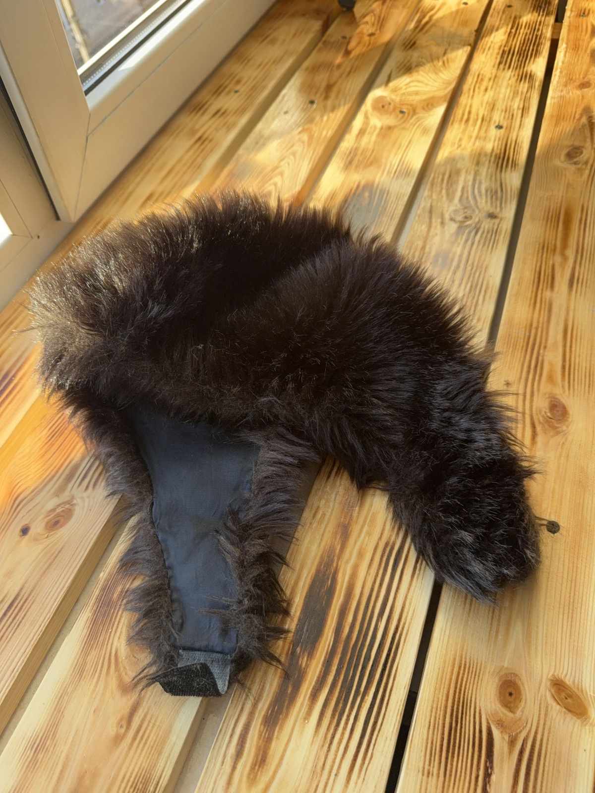 Le Grande Bleu (L.G.B.) Vntg LGB Japanese 90s Marodil Fur Ushanka Hood Trapper hat Size ONE SIZE - 2 Thumbnail