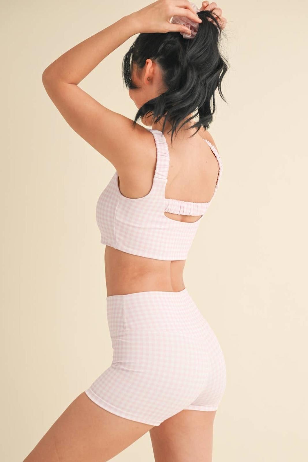 Christian Kimber Gingham Print Ruched Bra Top by Kimberly C Size ONE SIZE - 12 Thumbnail