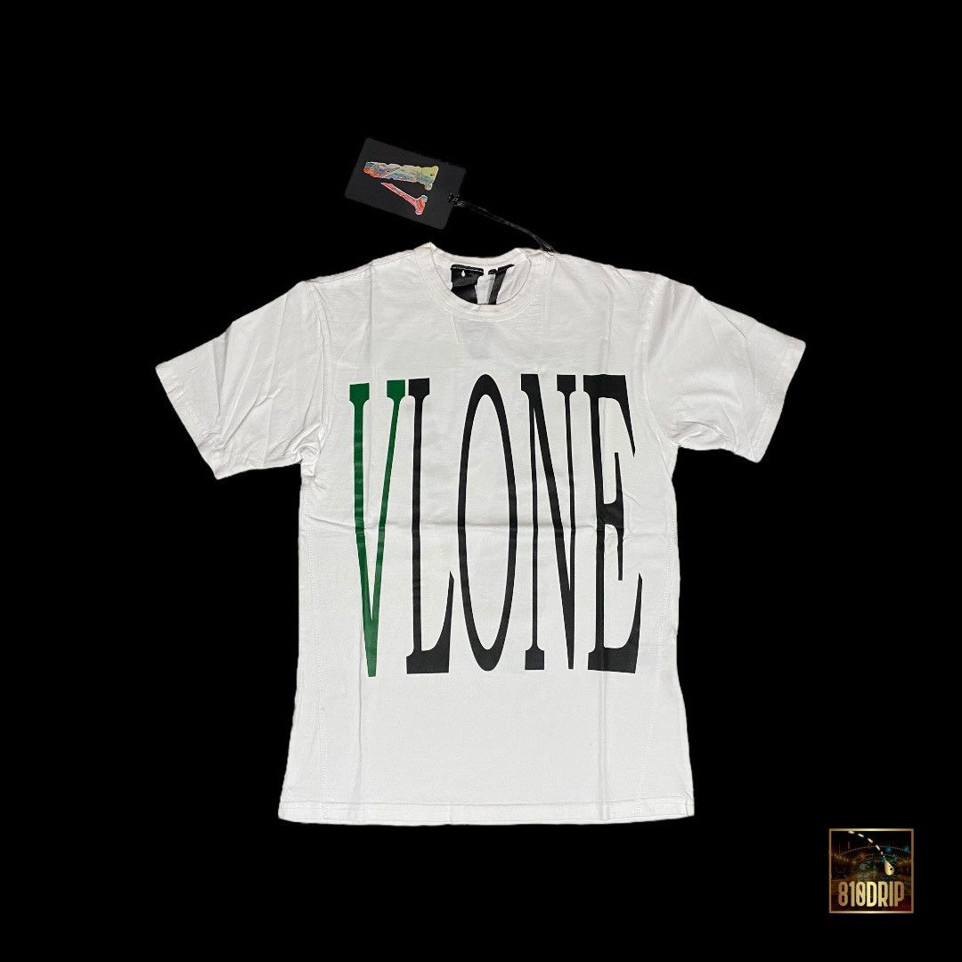 Vlone Vlone Green Staple Tee White (XL) Size US XL / EU 56 / 4 - 1 Thumbnail