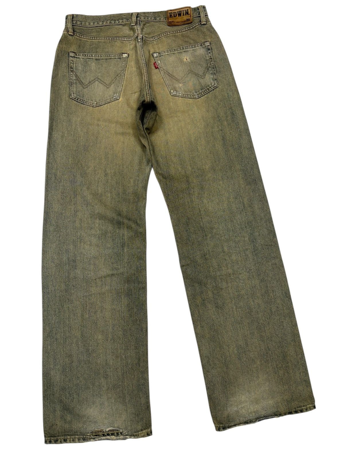 Kapital EDWIN LOOSE 445 Earthy Muddy Wash Baggy Jeans Size US 32 / EU 48 - 4 Thumbnail